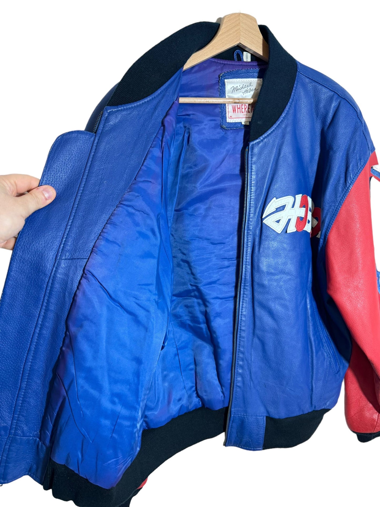 Giacca in pelle vintage Michael Hoban (L)