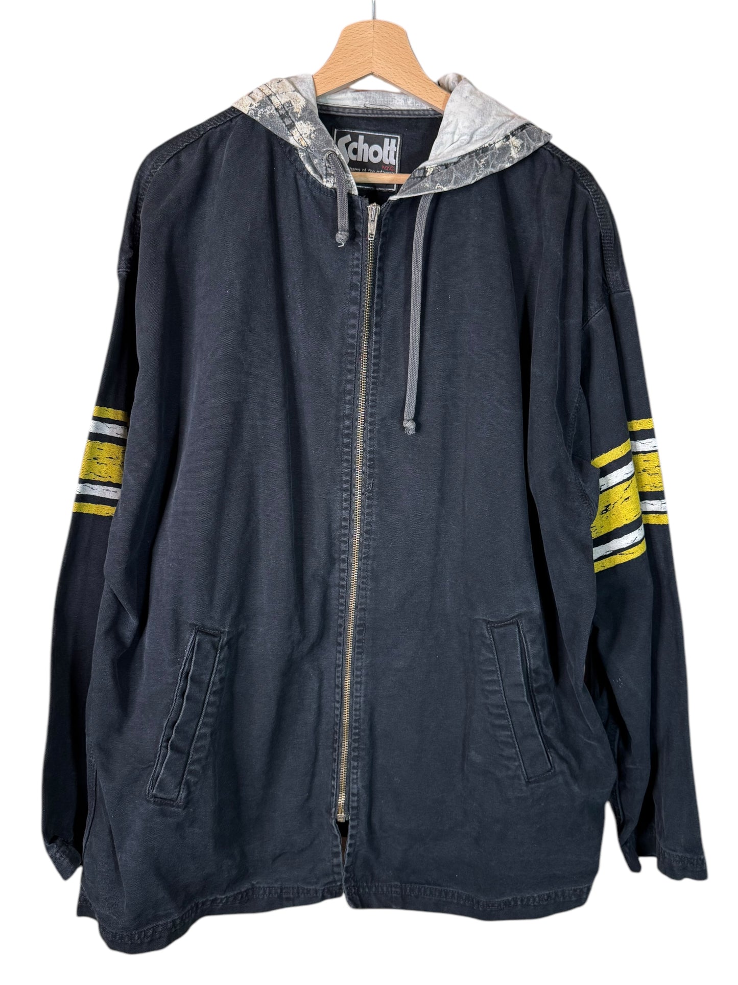 Schott NYC Vintage Hoodie Jacket – Made in Italy – Taglia L