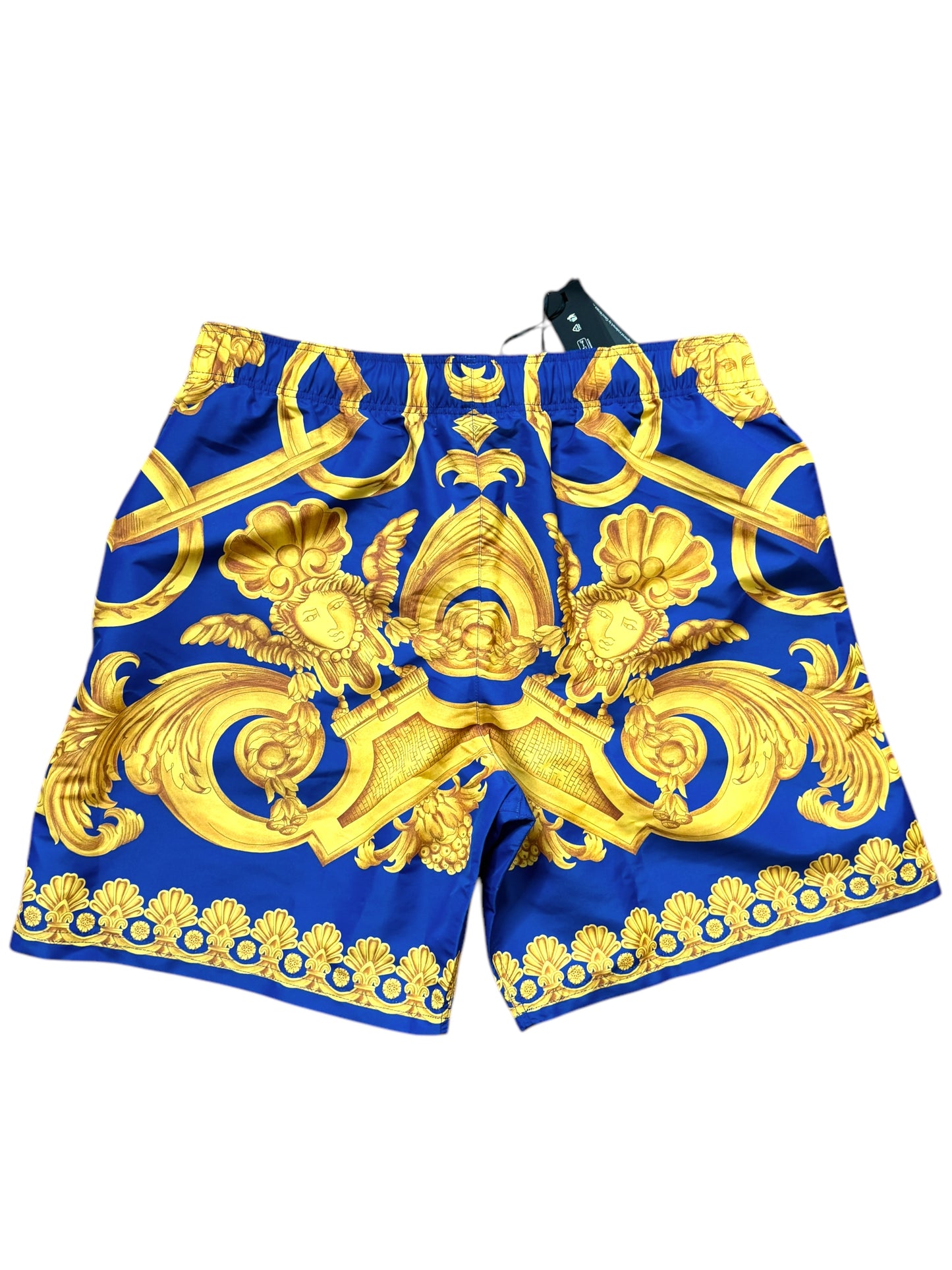 Versace Costume Uomo Barocco Blu Oro - Taglia L - Made in Italy