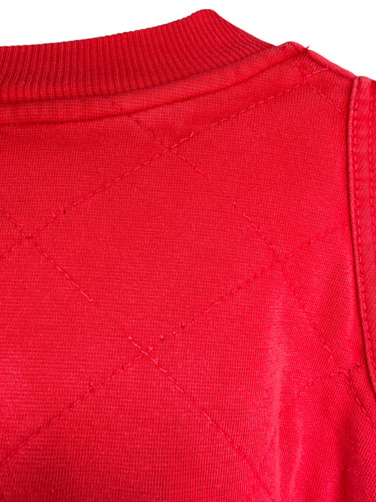 Felpa Hermès Paris vintage rossa trapuntata – Made in France – Taglia L