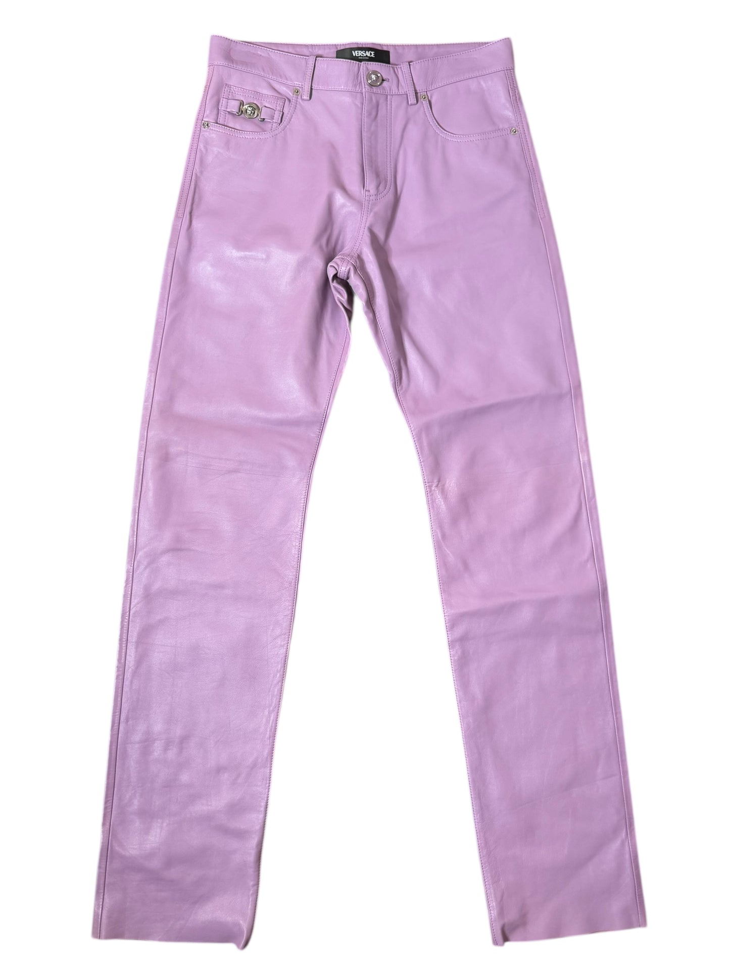 Pantaloni in pelle da uomo Versace - taglia IT 48