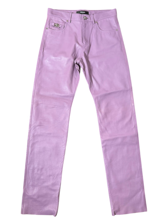Pantaloni in pelle da uomo Versace - taglia IT 48