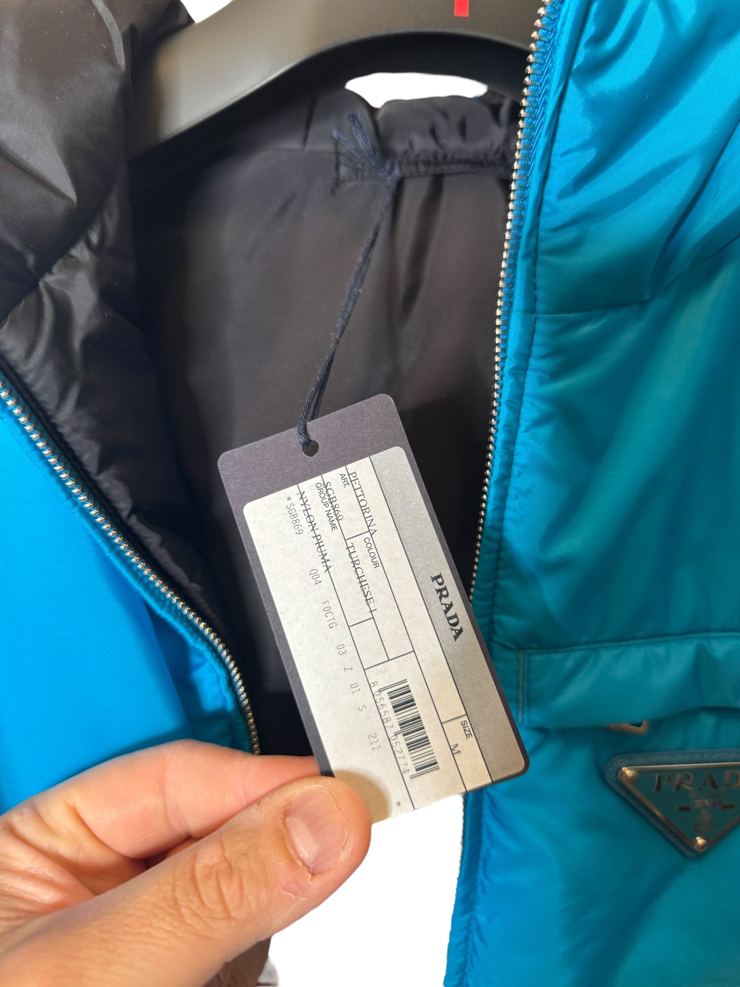 Prada Gilet Uomo con Cappuccio – Nylon (M)