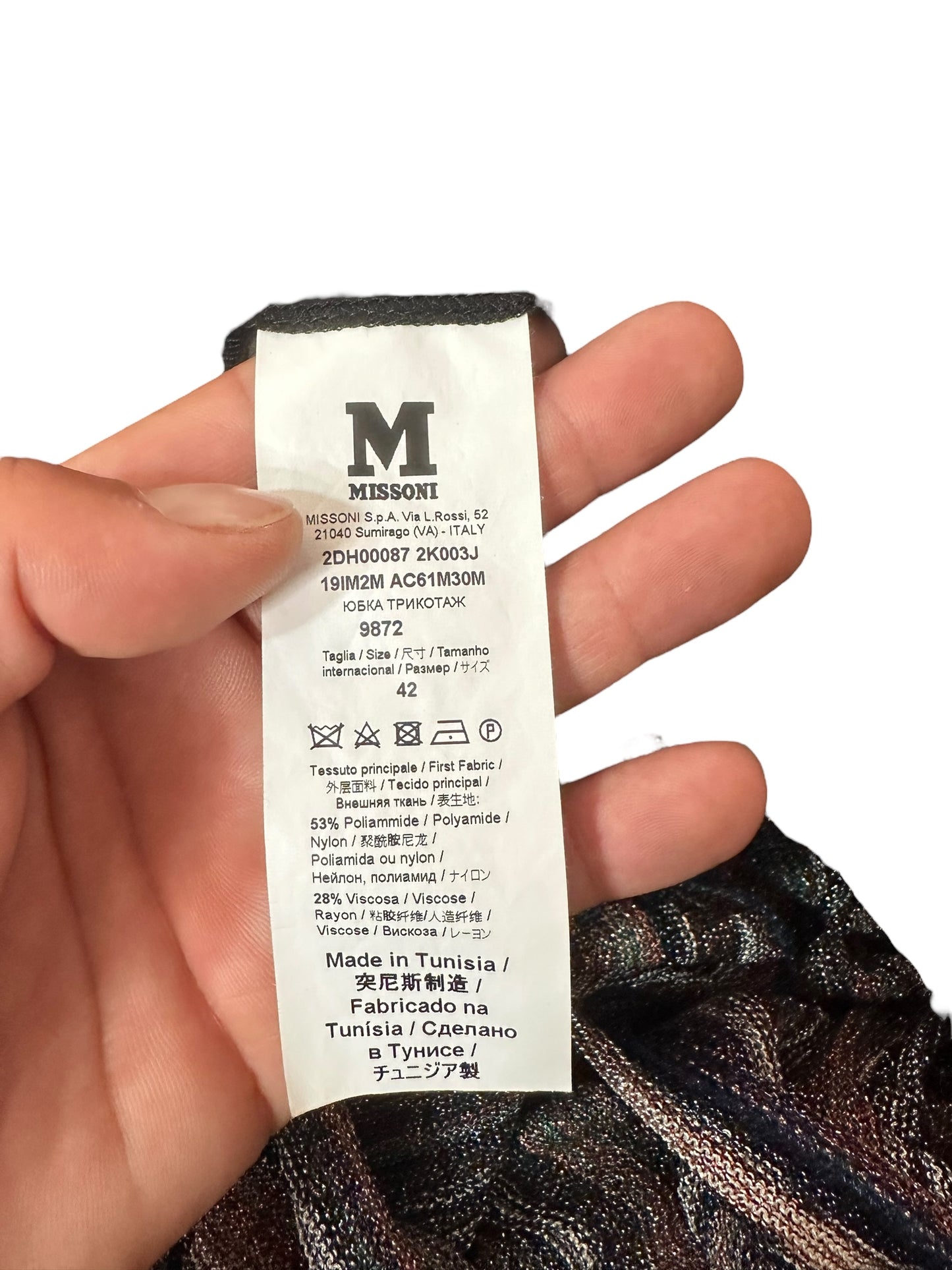 Missoni maxi gonna in lurex (M)