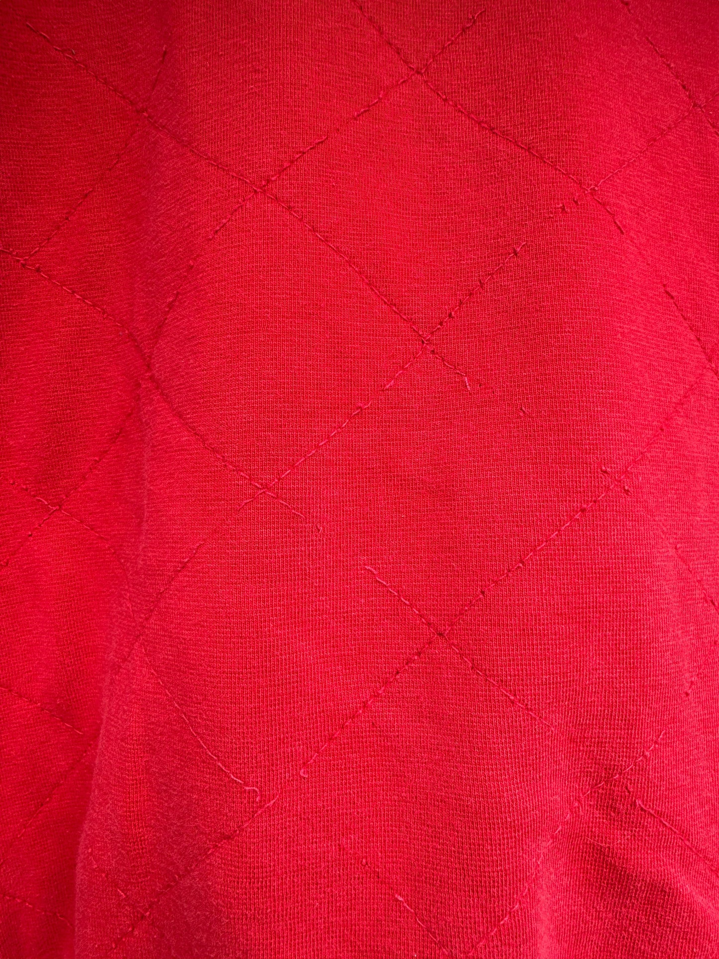 Felpa Hermès Paris vintage rossa trapuntata – Made in France – Taglia L