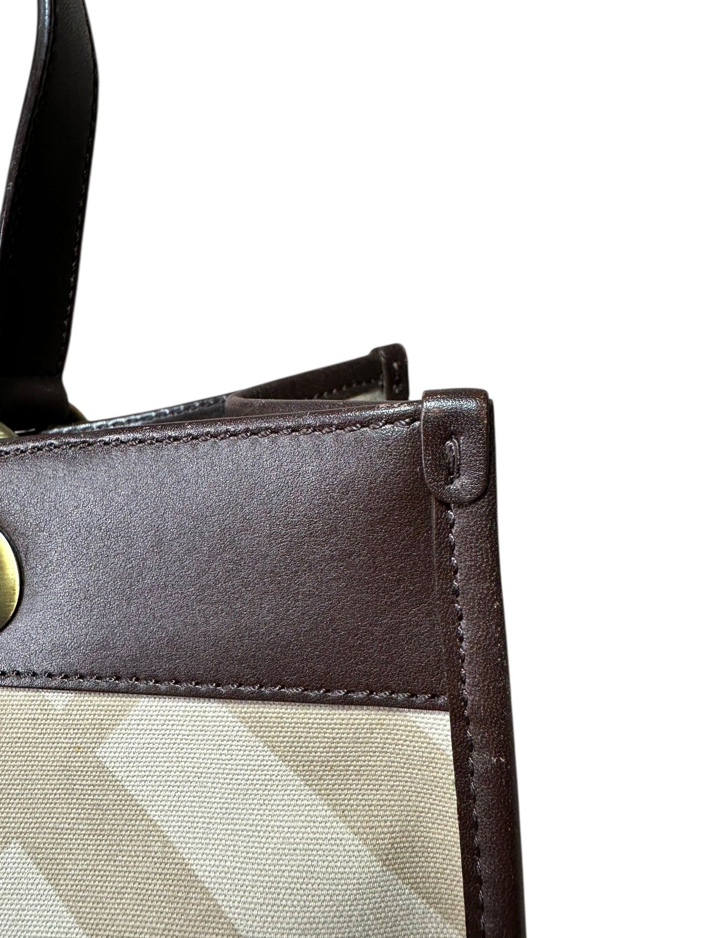 Burberry borsa vintage in tela e pelle