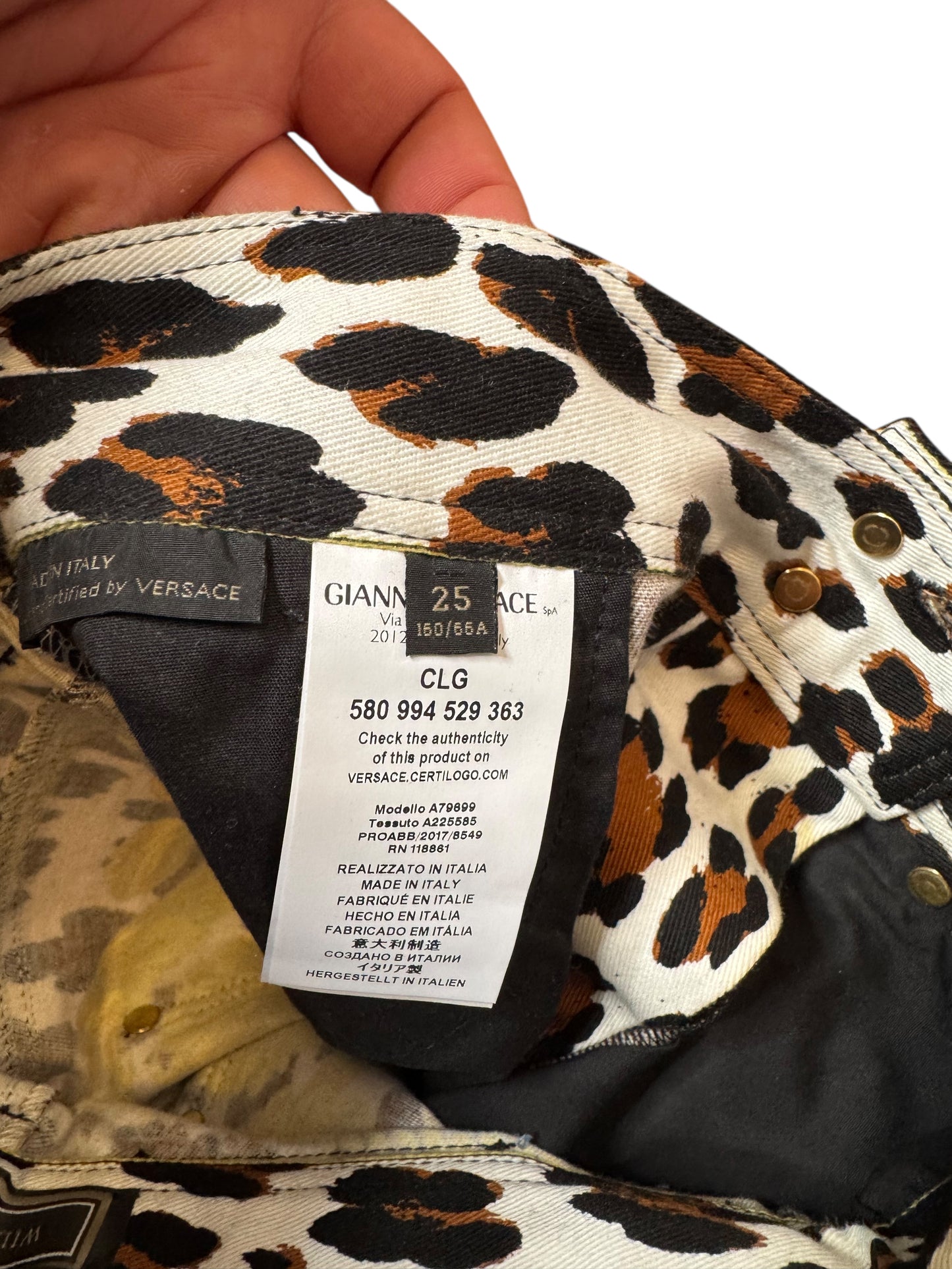 Pantaloni Versace Tribute SS2018 – Stampa Wild Baroque 1992, taglia 25