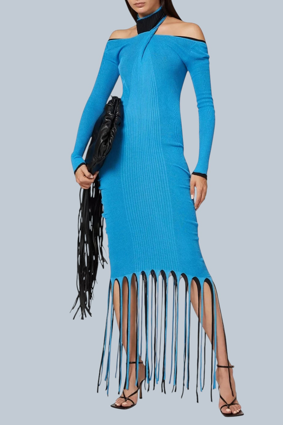 Bottega Veneta abito con frange pre-fall 2020 taglia M