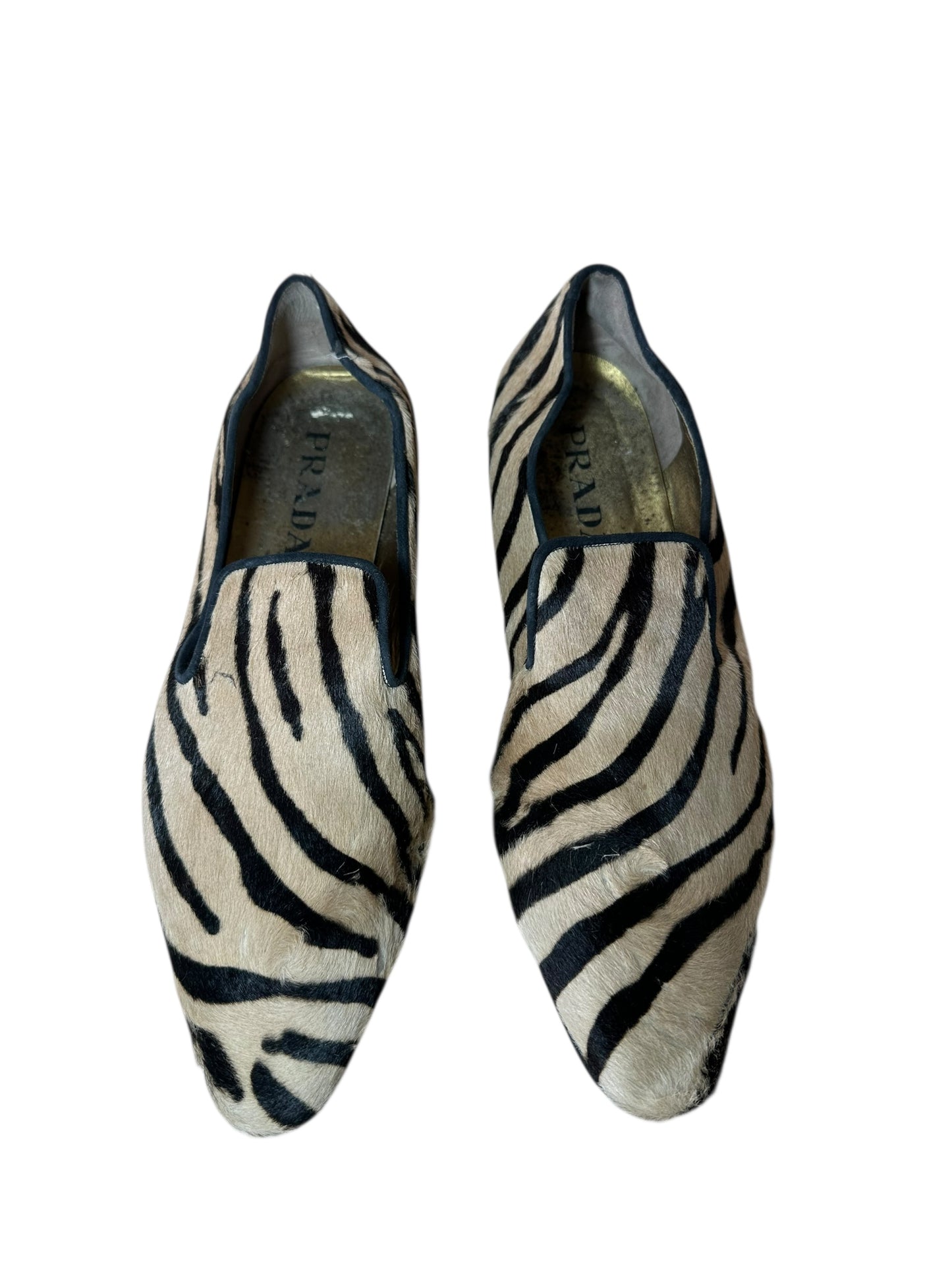Prada mocassino in cavallino zebrato (39)