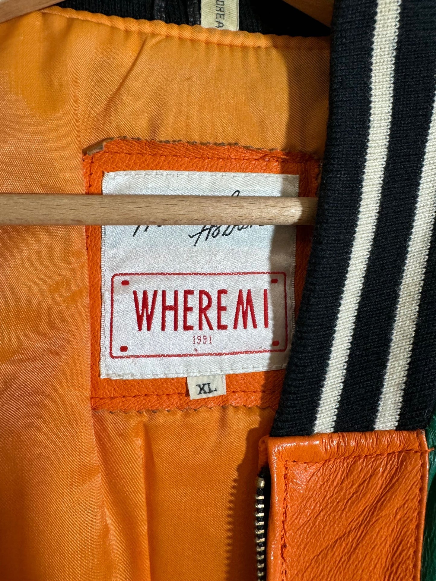 Giacca in pelle vintage Michael Hoban (XL)
