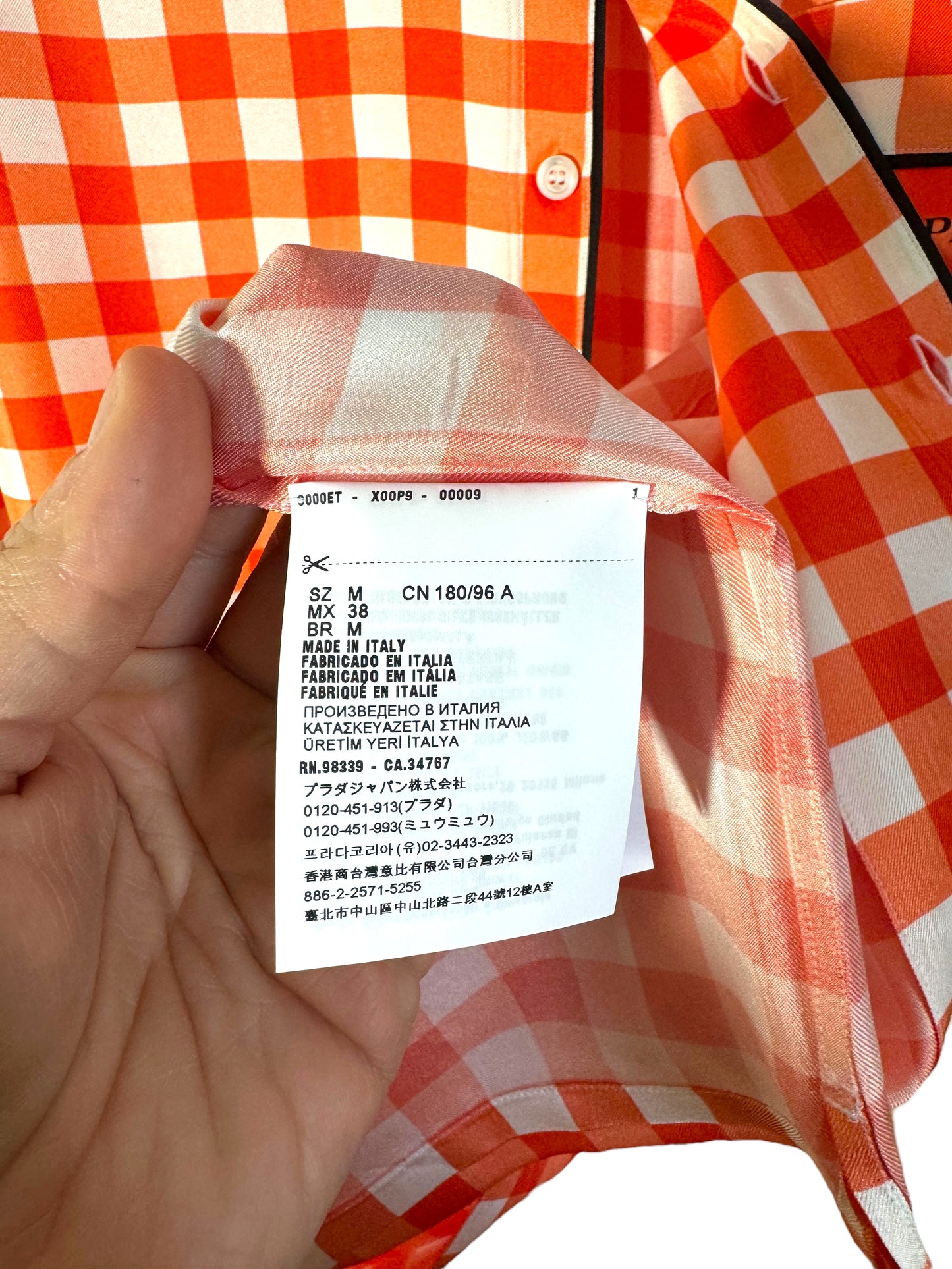 Prada camicia in seta