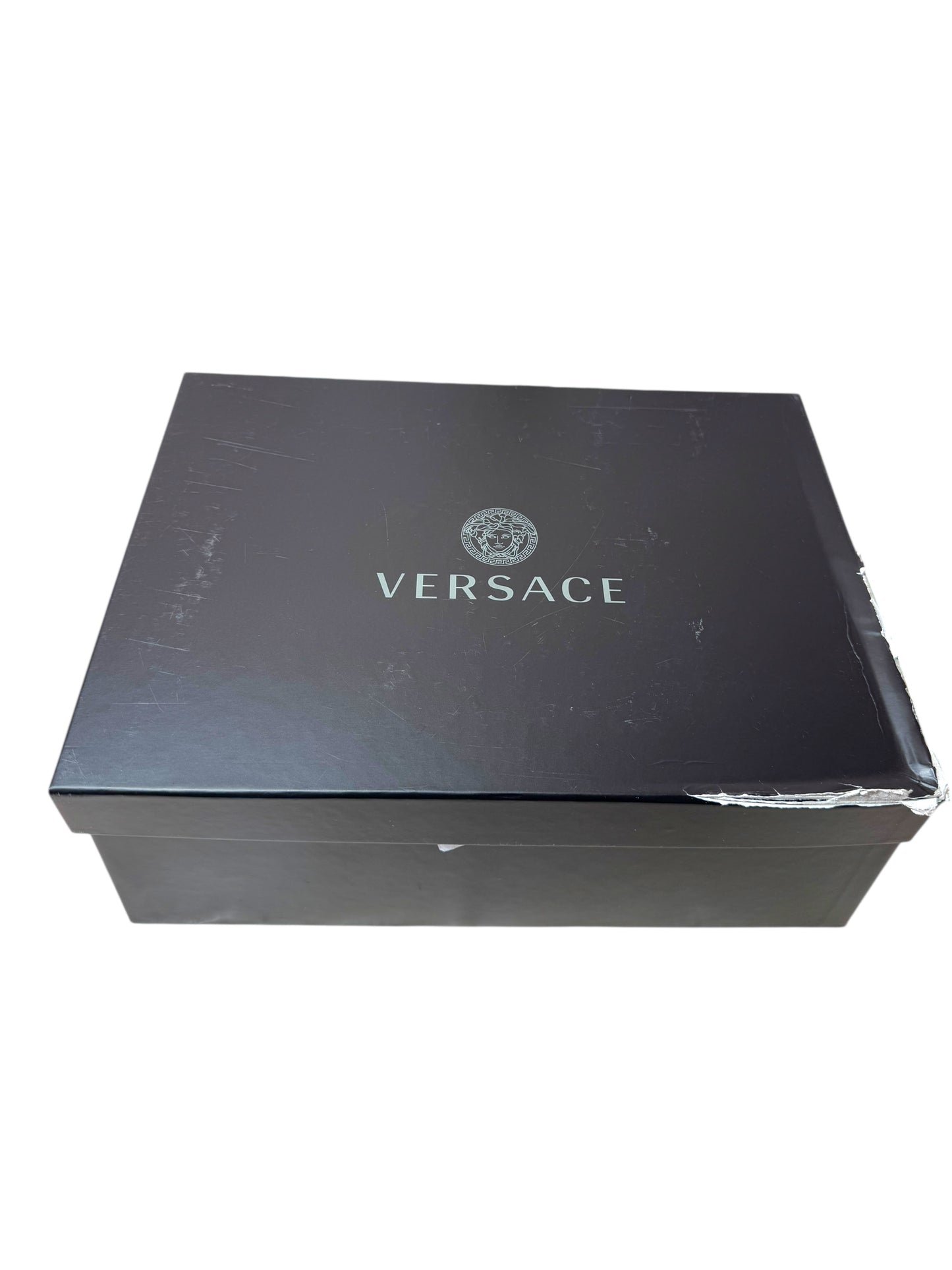 Versace Décolleté Donna Rosa Metallico con Plateau e Tacco Alto – Taglia 39
