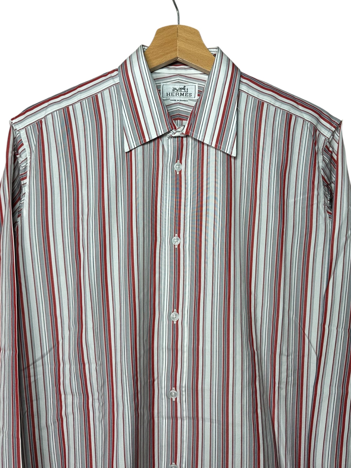 Hermès camicia maschile a righe (M)