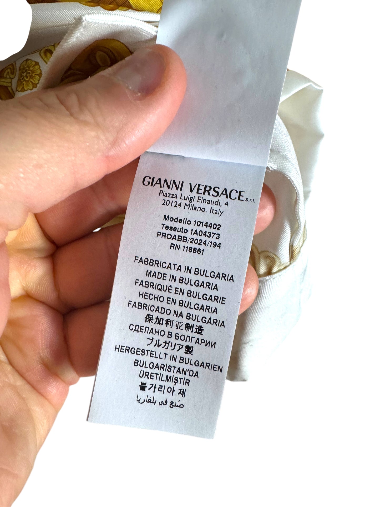 Versace Camicia Crop Donna - Heritage Barocco Oro/Bianco (it36)