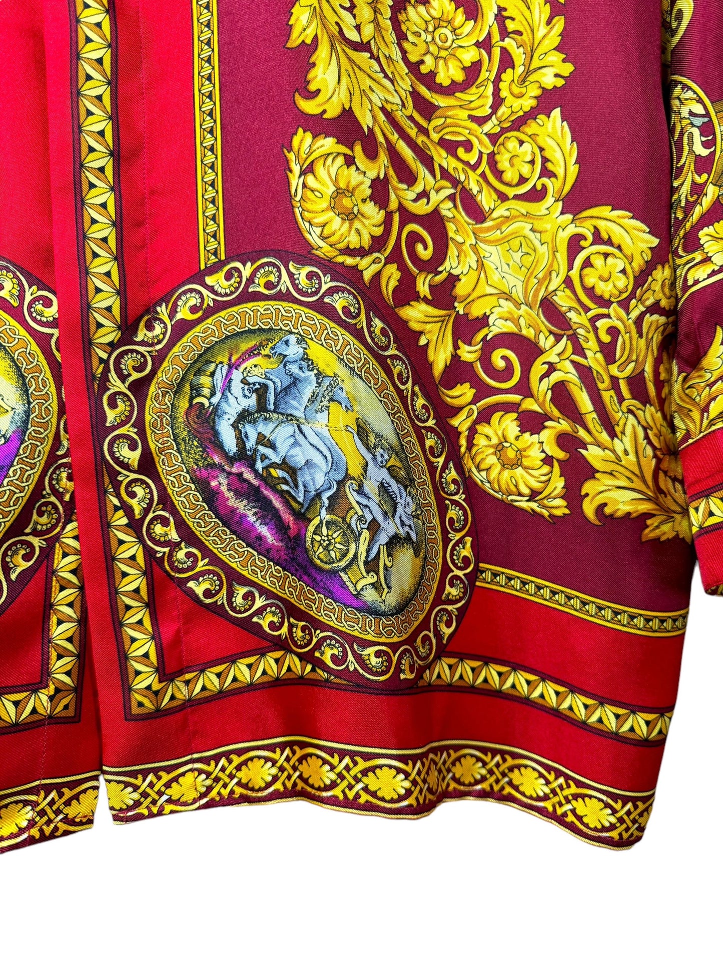 Gianni Versace V2 camicia vintage in seta barocca