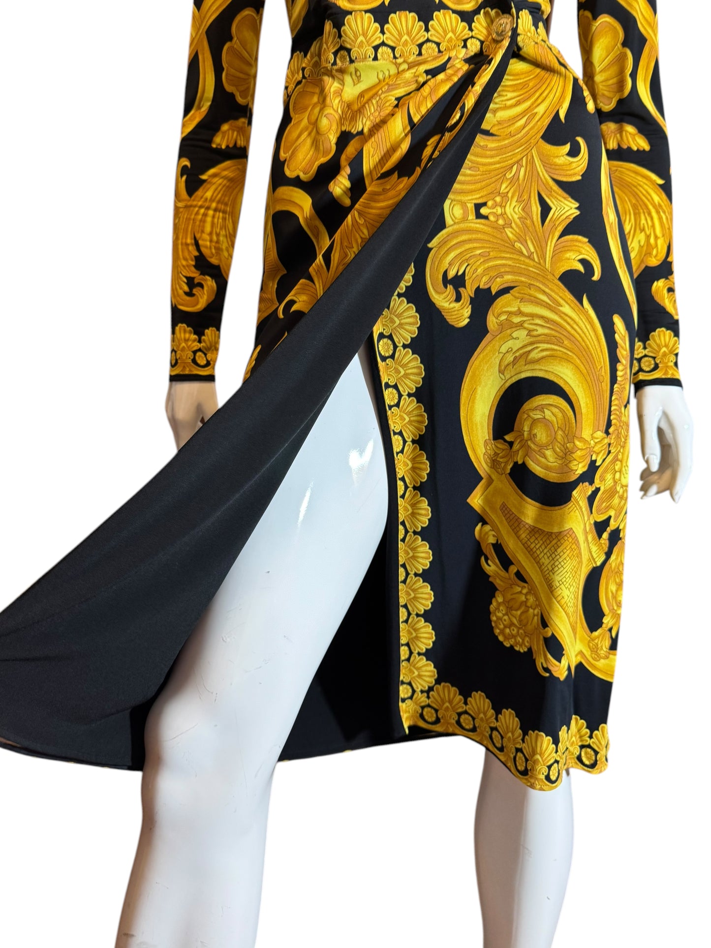 Abito Drappeggiato Heritage Print - Taglia 42