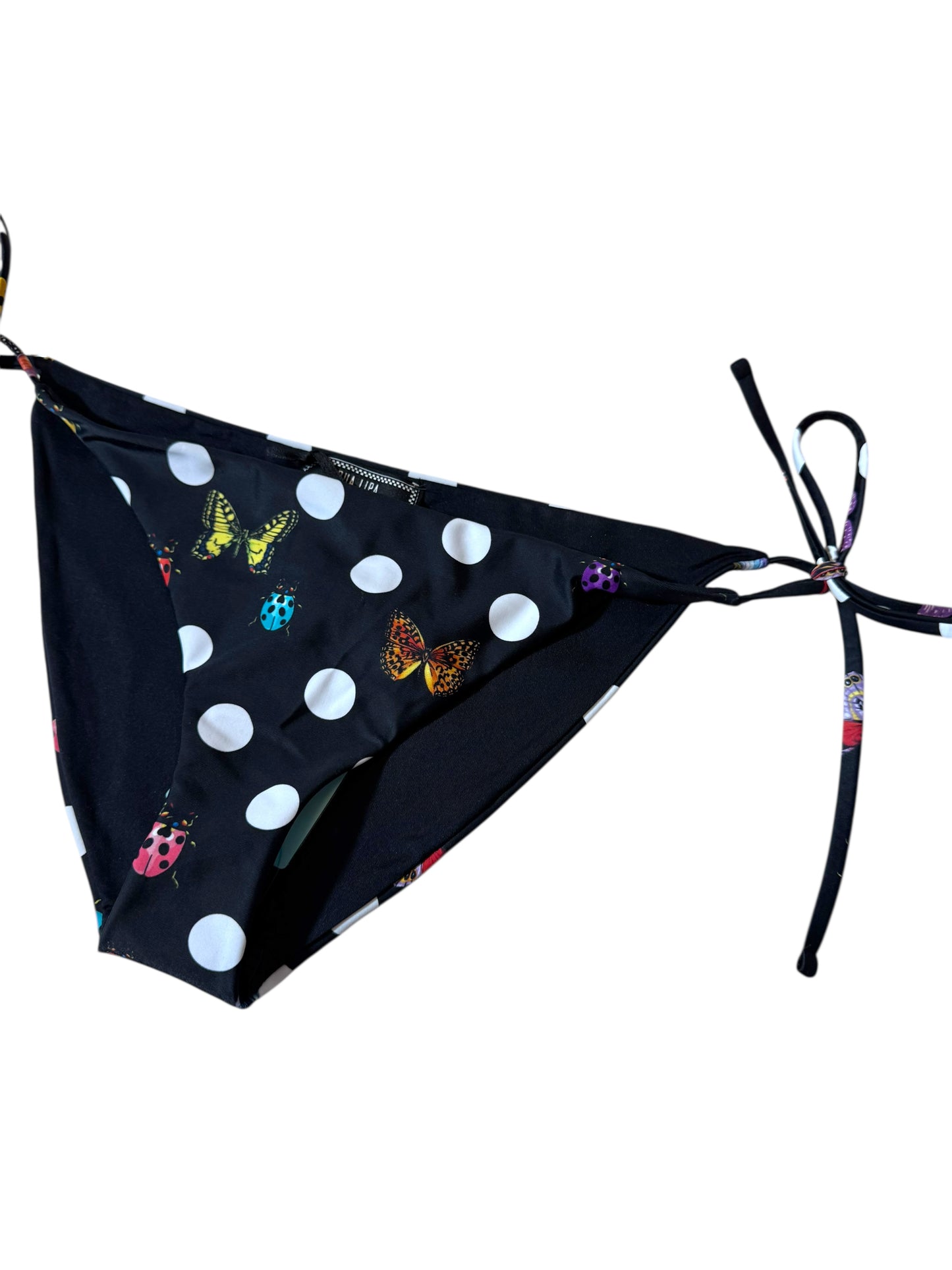 Slip Bikini Versace x Dua Lipa – Taglia 4 – Nero Pois – Nuovo con Etichette
