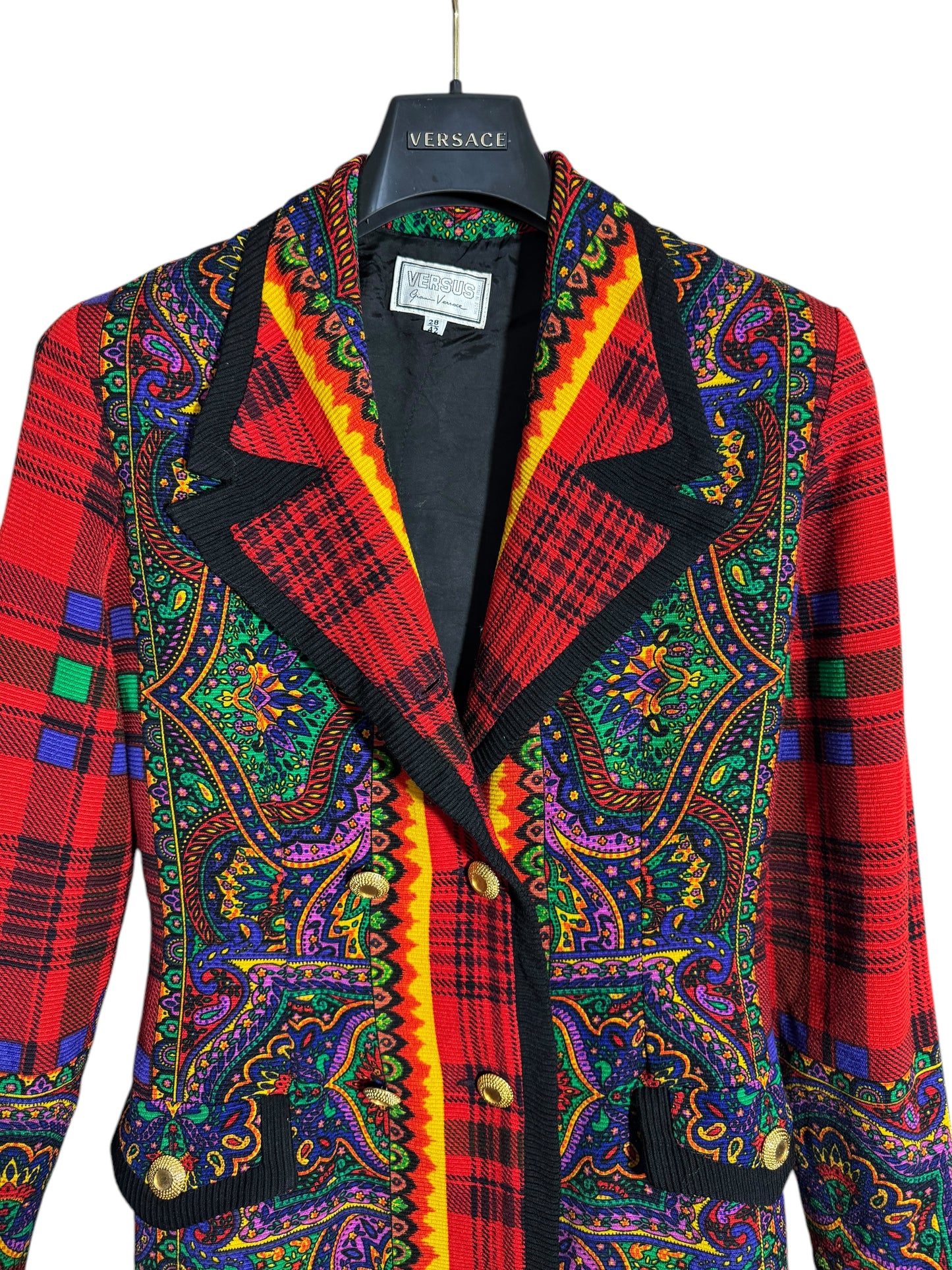 Versus Gianni Versace - Cappotto Vintage Tartan e Paisley (42)