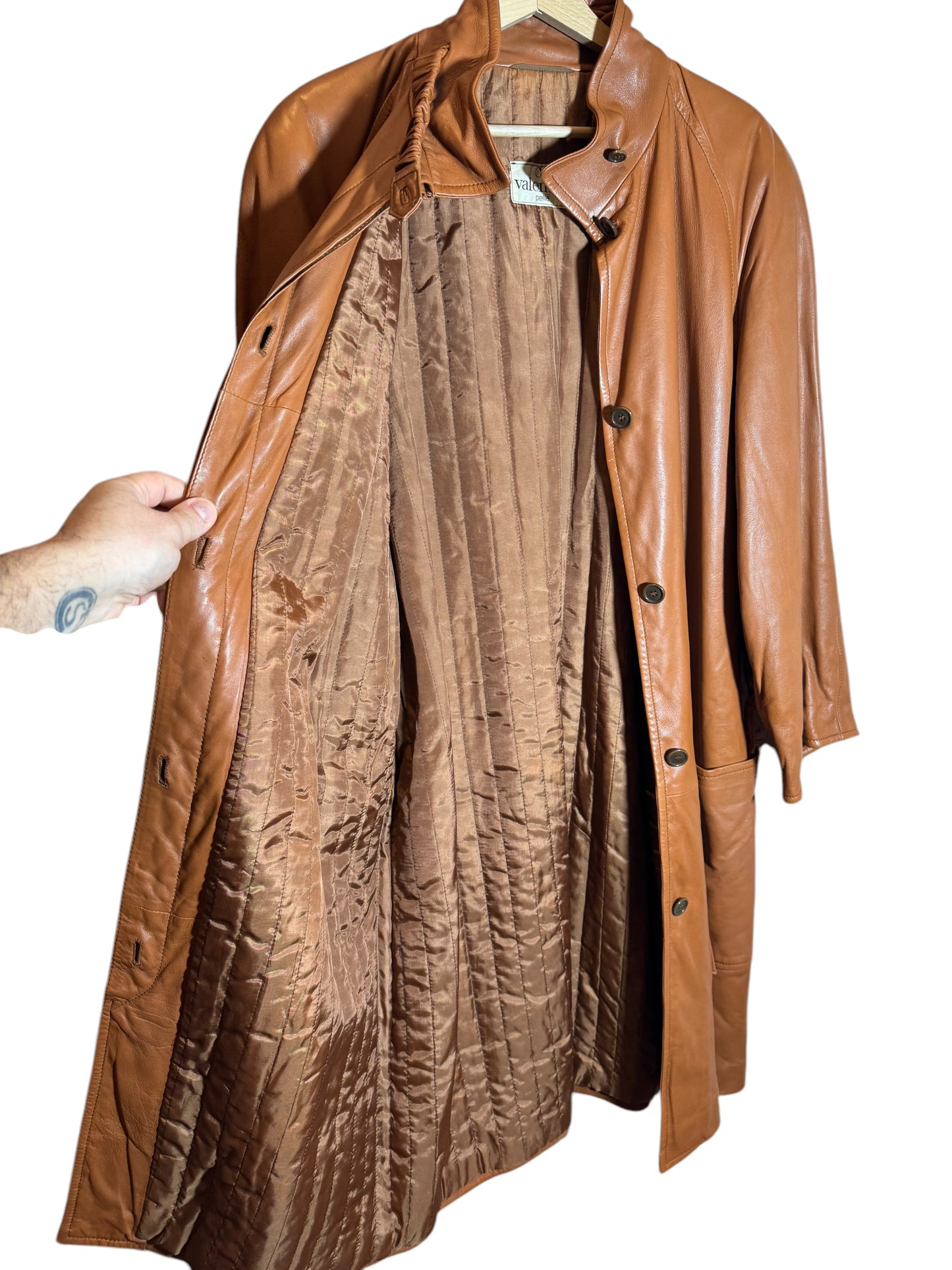 Valentino Pelle – Cappotto in Pelle Vintage Made in Italy