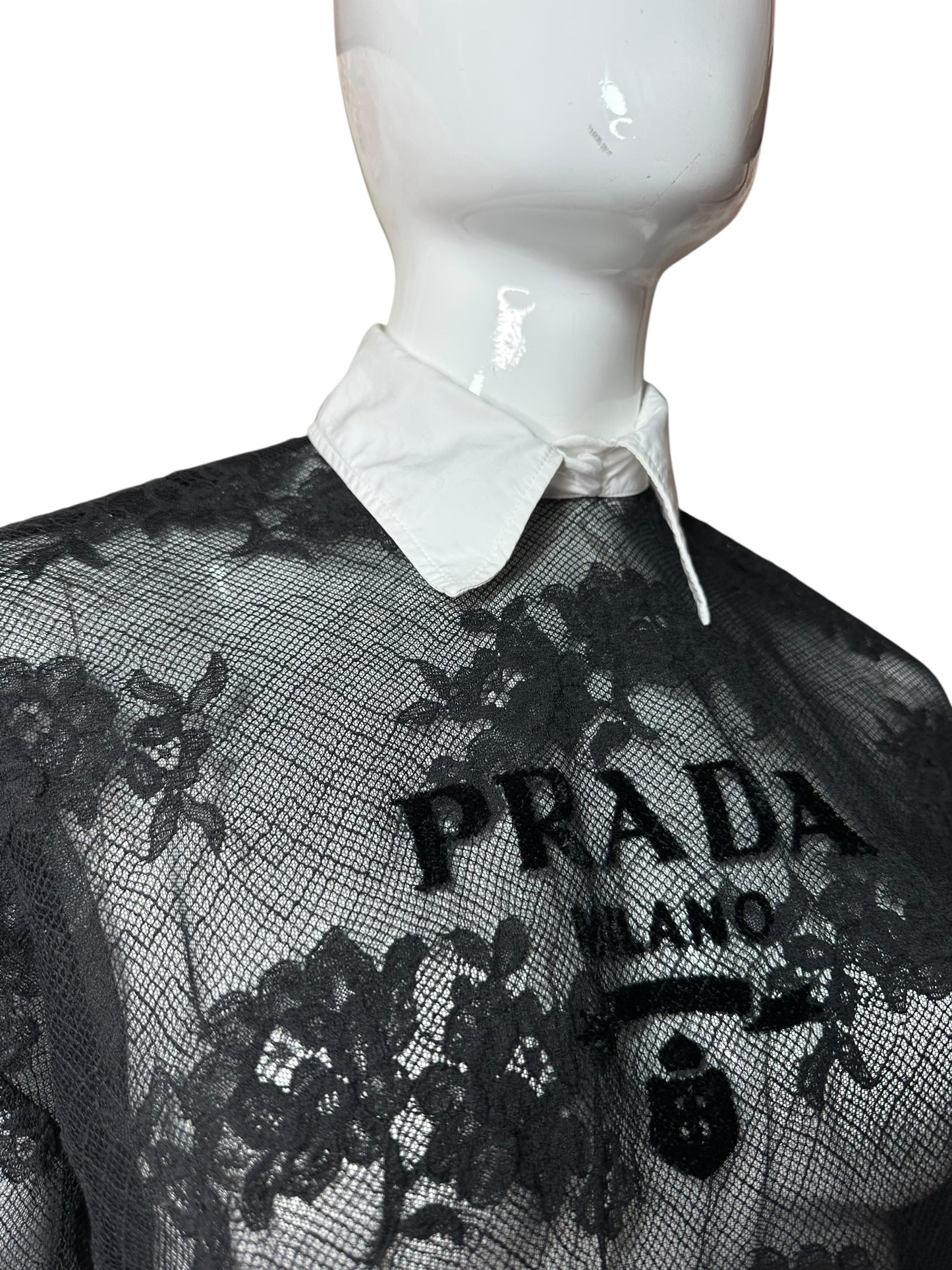 Prada maglia oversize in pizzo