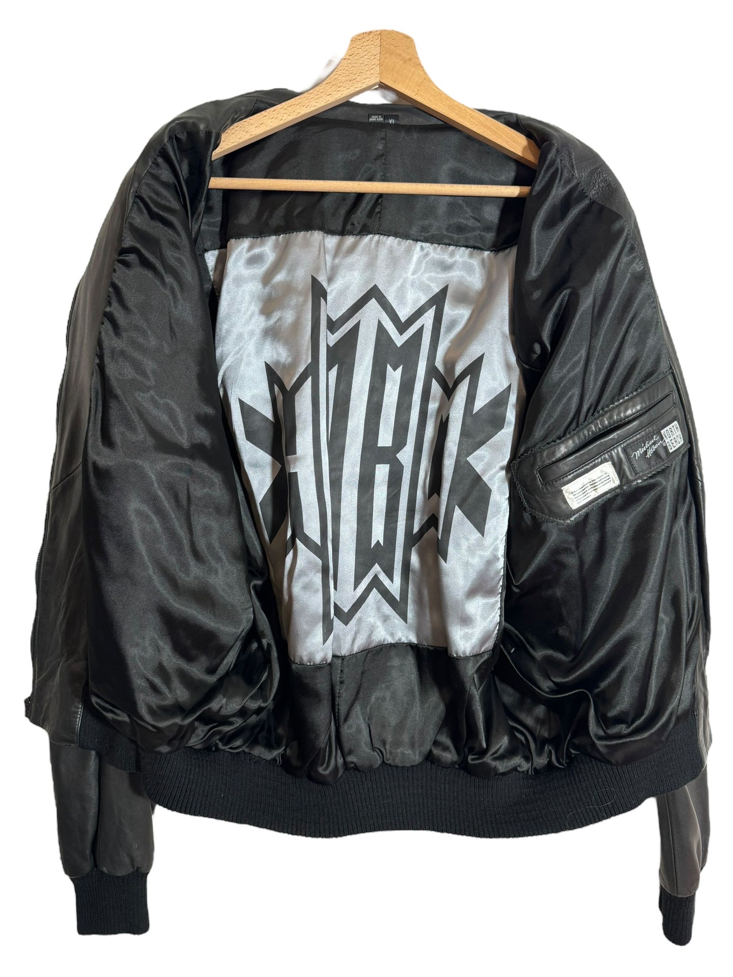 Giacca in pelle vintage Michael Hoban (XL)