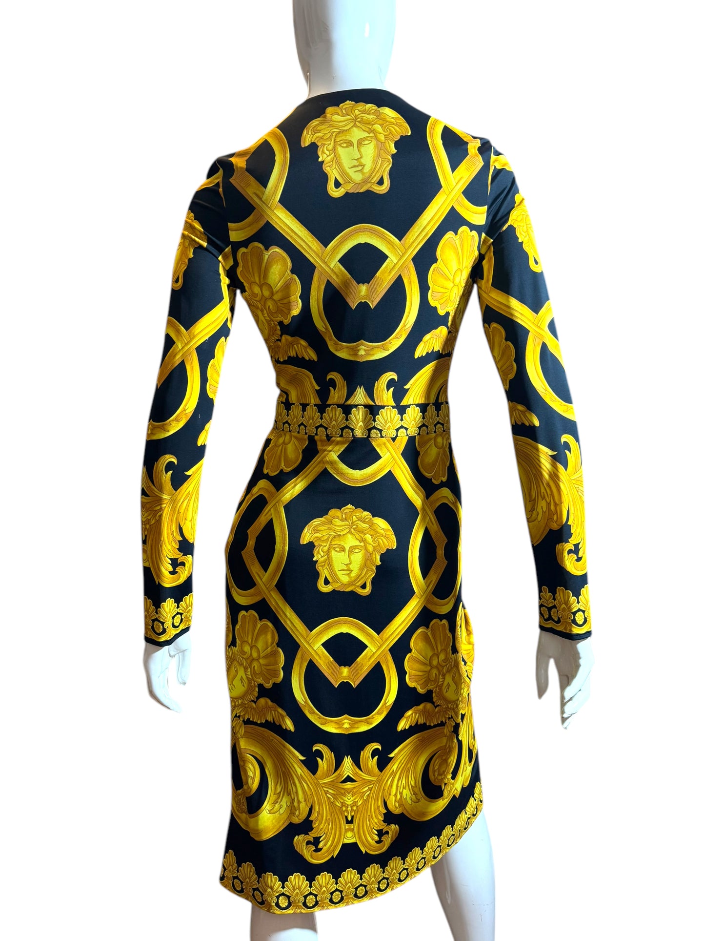 Abito Drappeggiato Heritage Print - Taglia 42