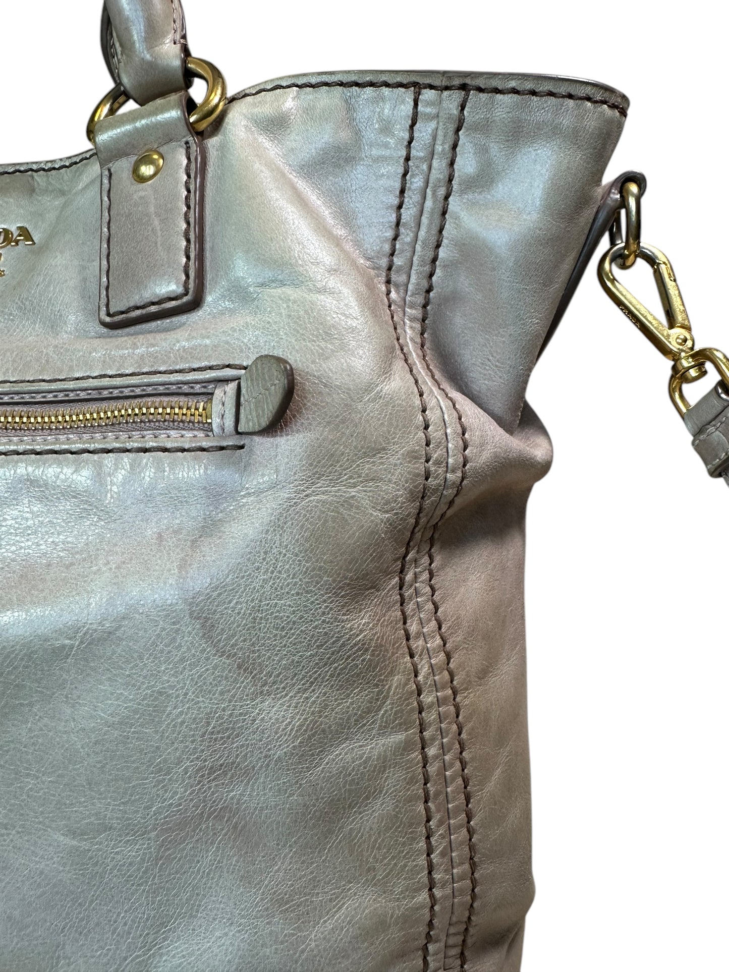 Prada borsa shopper in pelle
