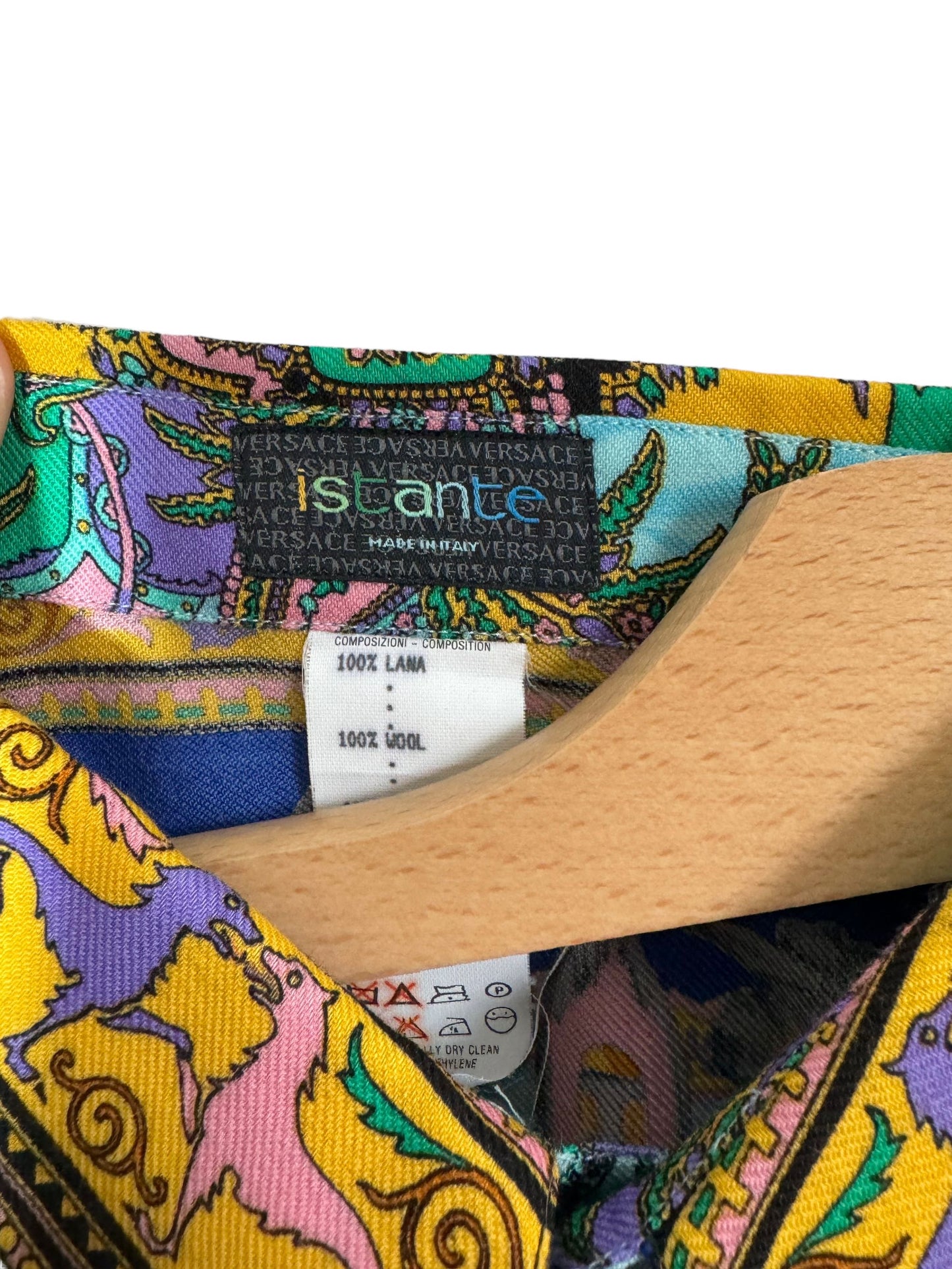 Istante di Gianni Versace camicia vintage in lana