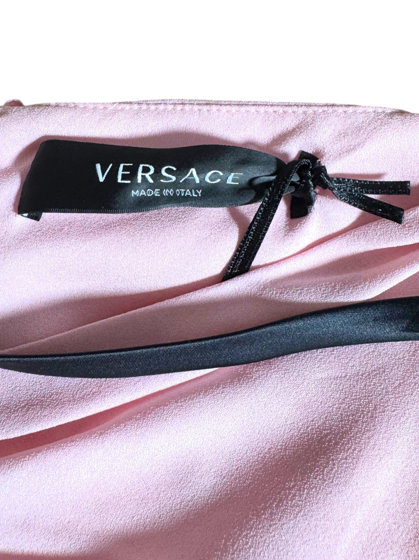 Gonna Tubino VERSACE Rosa Cipria con Drappeggio