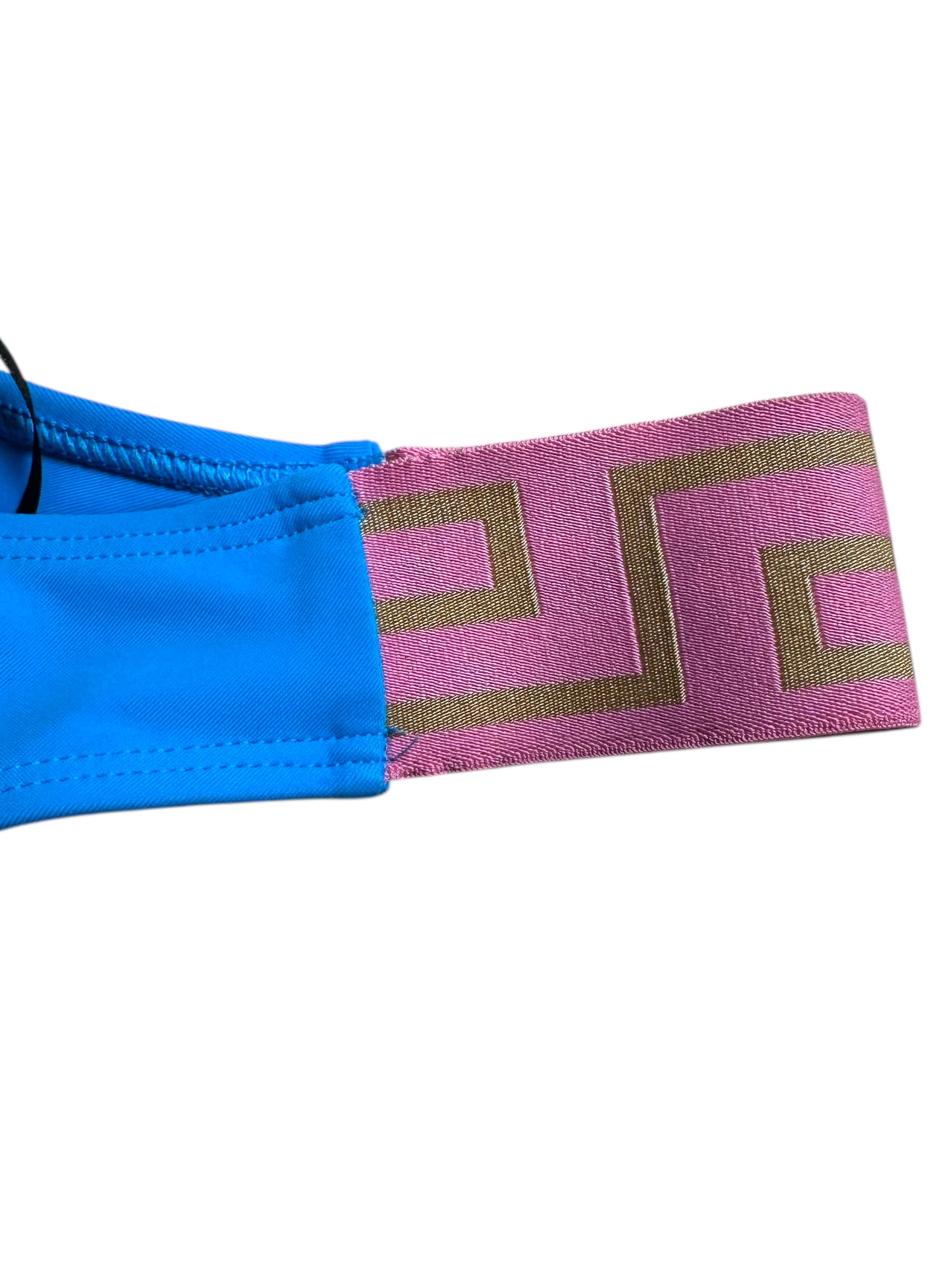 Slip Bikini Donna Versace Mare Elastico Greca Rosa - Taglia 1