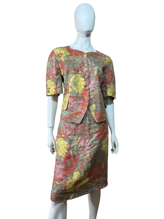 Burberry completo vintage in lino (L)
