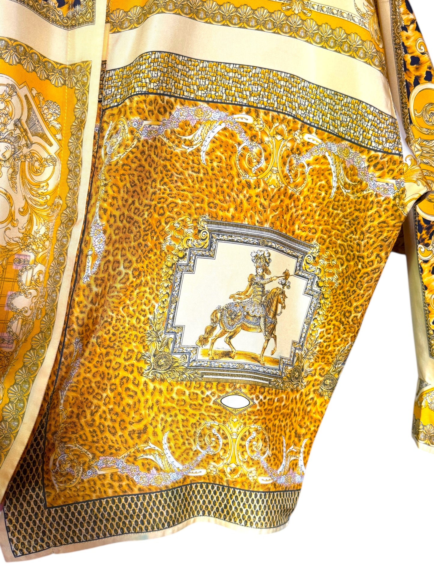 Camicia donna vintage Istante di Gianni Versace – Stampa barocca animalier