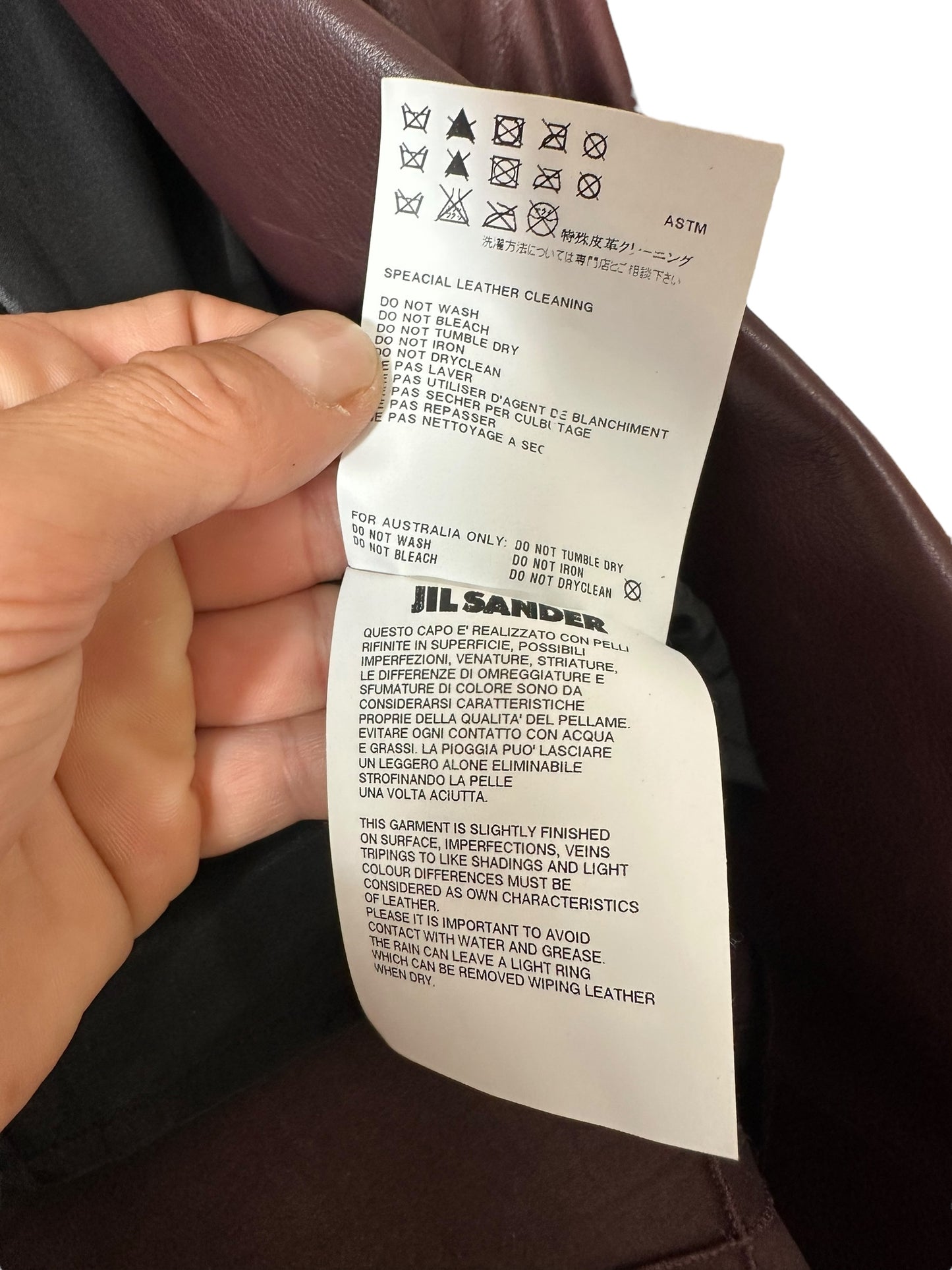 Jil Sander blazer in pelle (S)