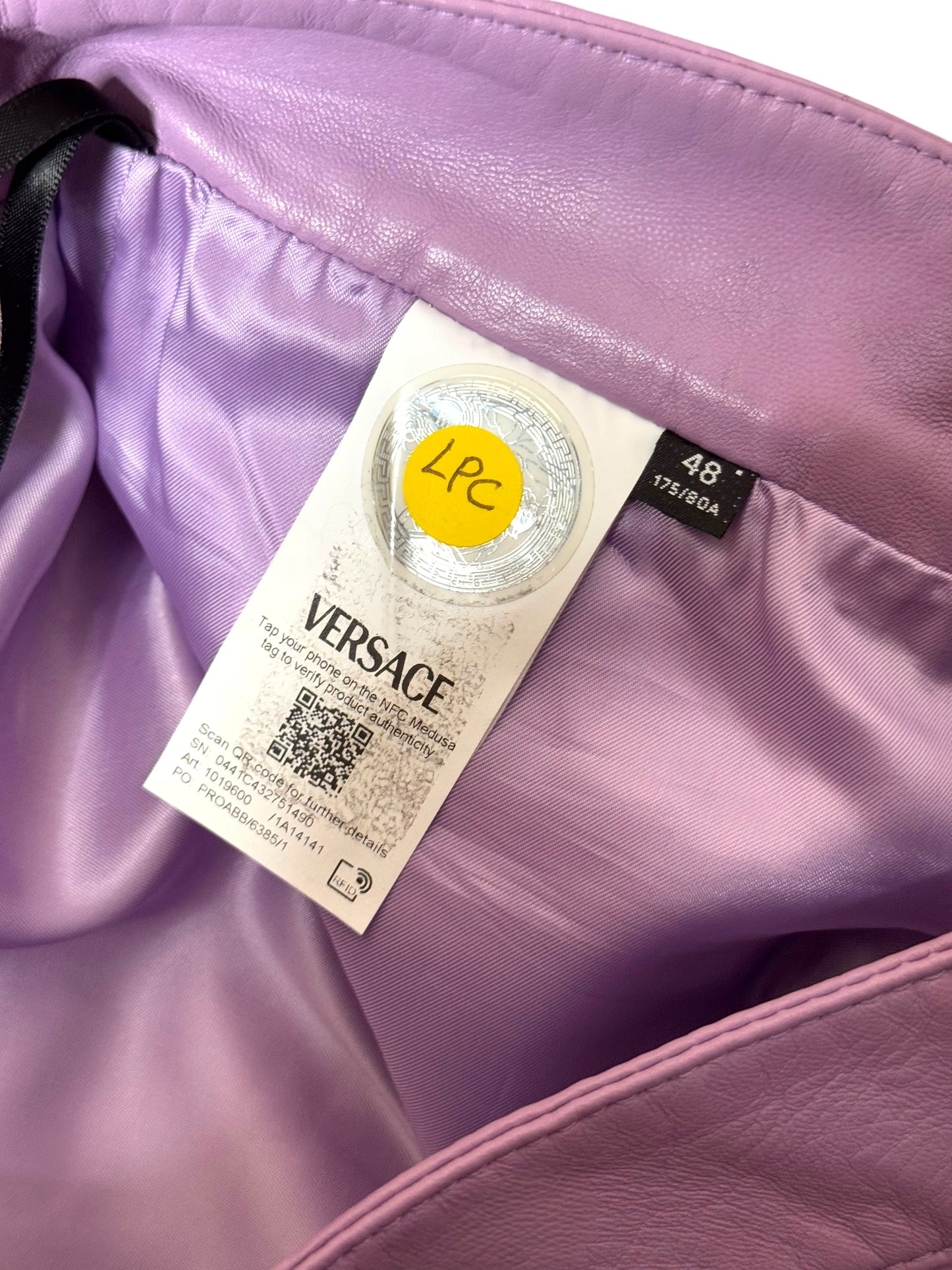Pantaloni in pelle da uomo Versace - taglia IT 48