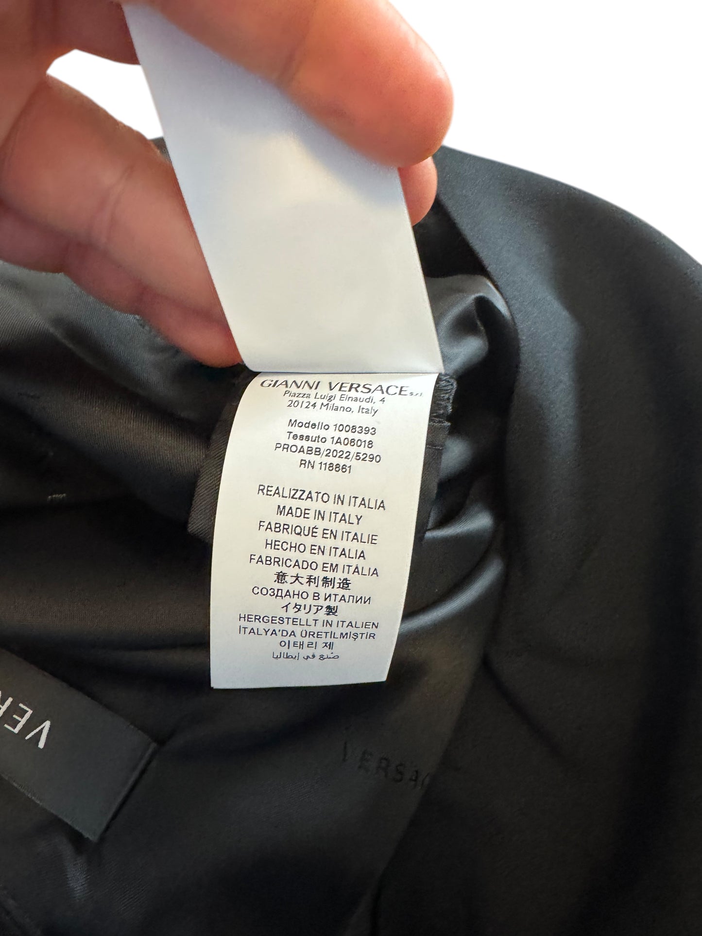 Gonna Versace Nera con Bottoni Oro – Taglia 42 – Made in Italy