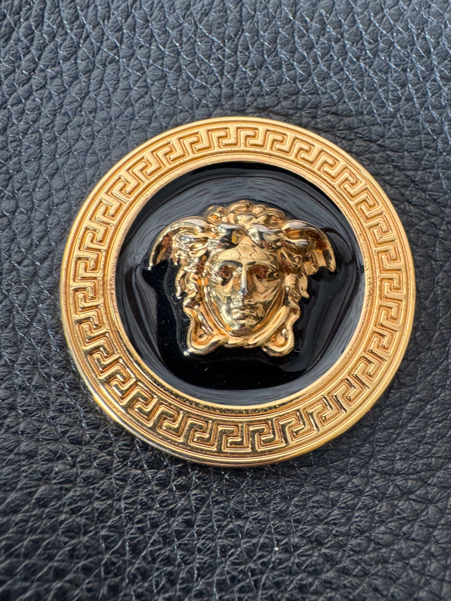 Versace Borsa a Tracolla Uomo in Pelle Nero con Medusa