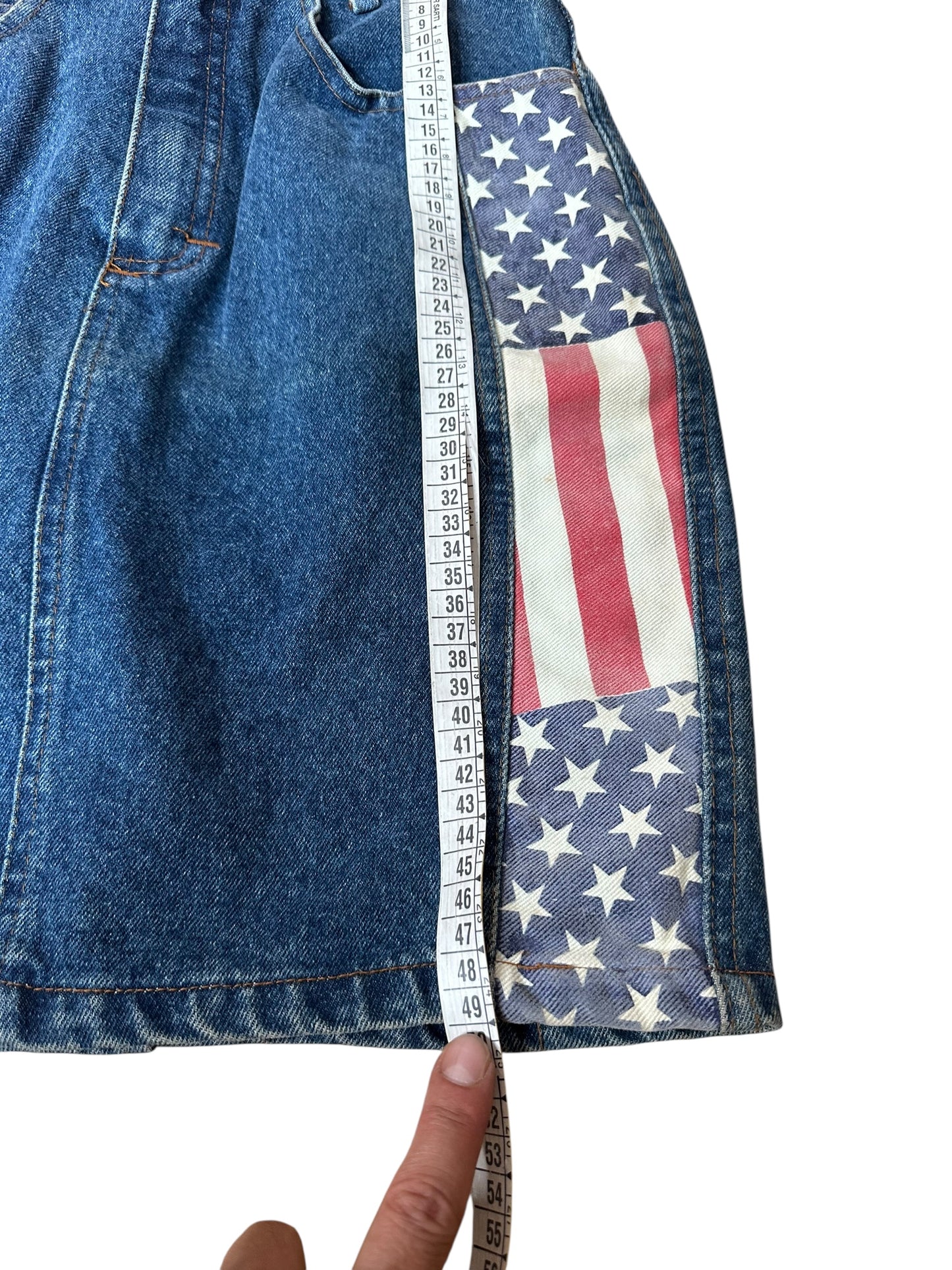 Mini gonna vintage in denim (M)