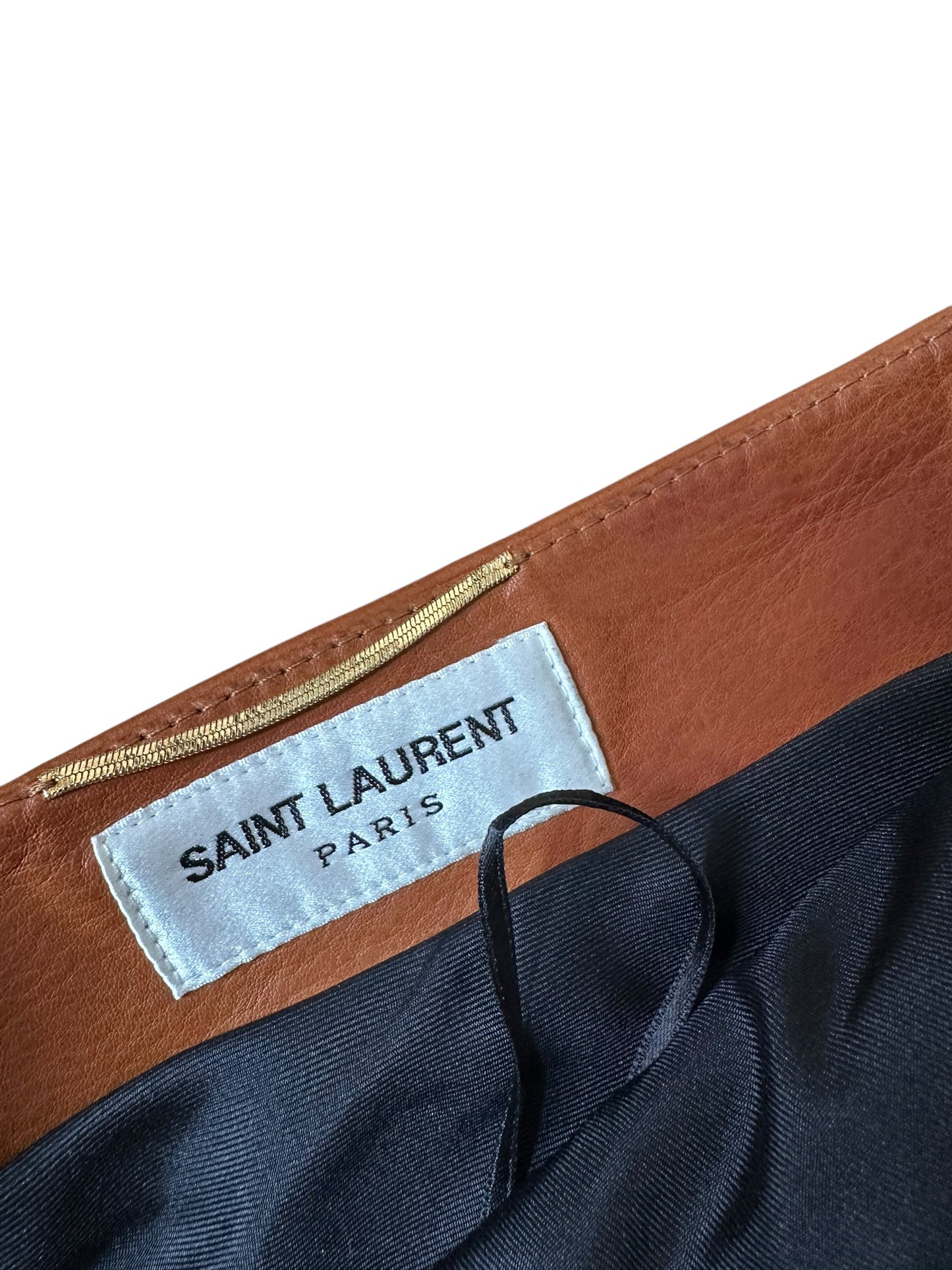 Saint Laurent mini abito in pelle (S)
