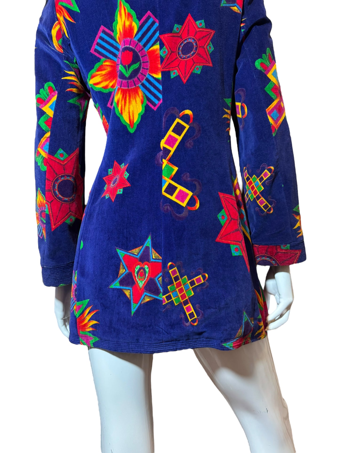 Gianni Versace Versus Giacca Donna Vintage - Velluto Blu - Made in Italy