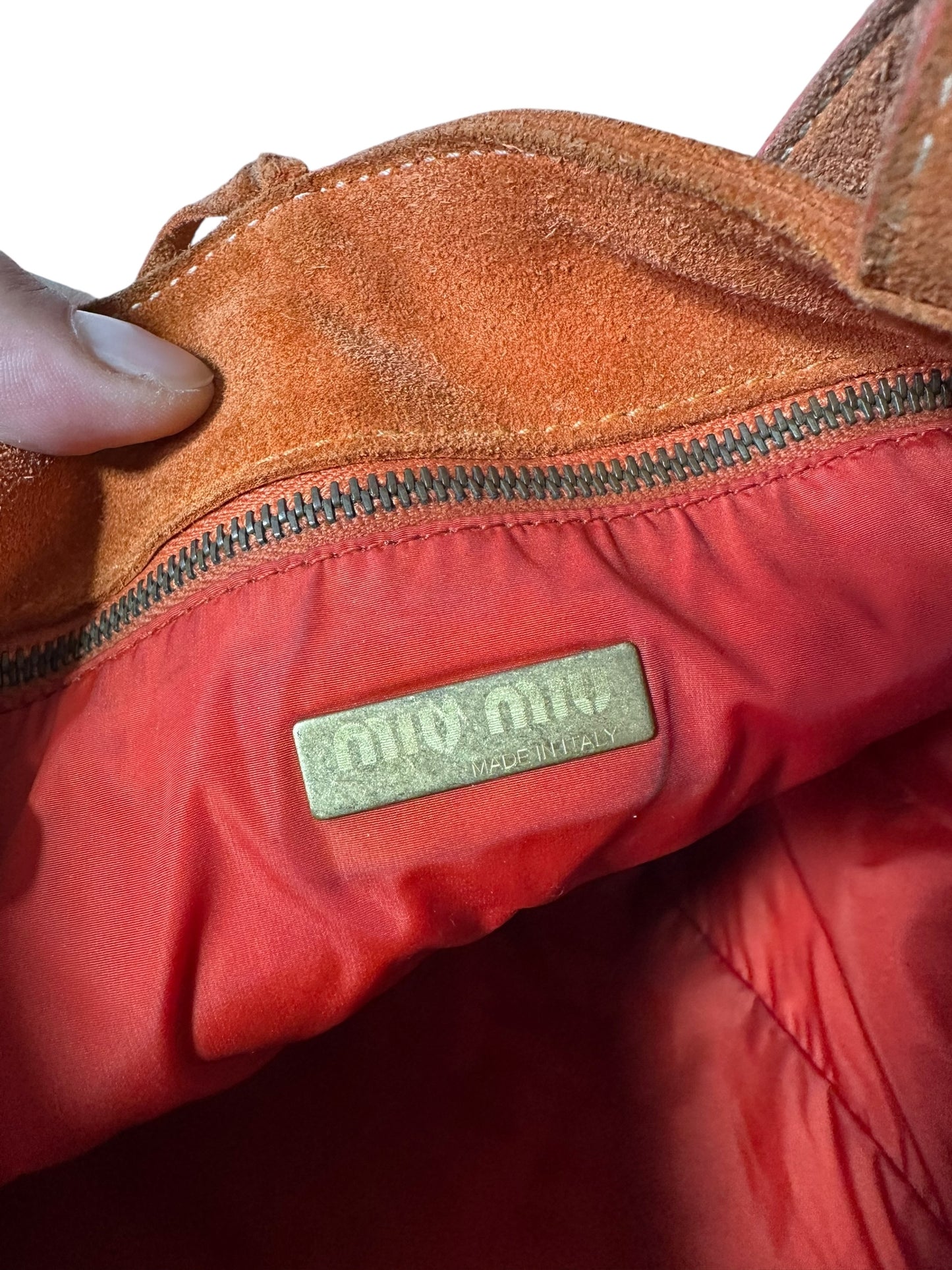 Miu Miu borsa mini tote in suede