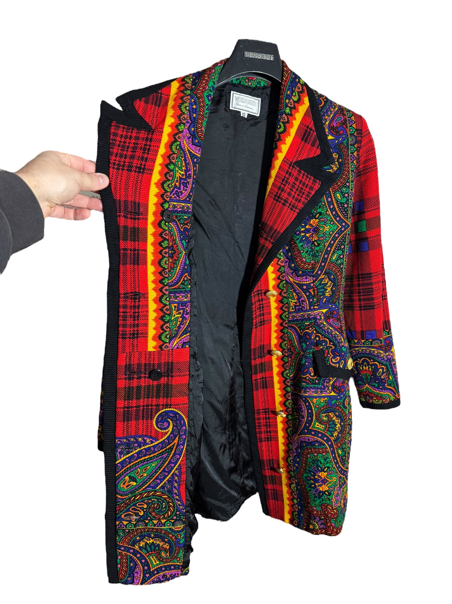 Versus Gianni Versace - Cappotto Vintage Tartan e Paisley (42)