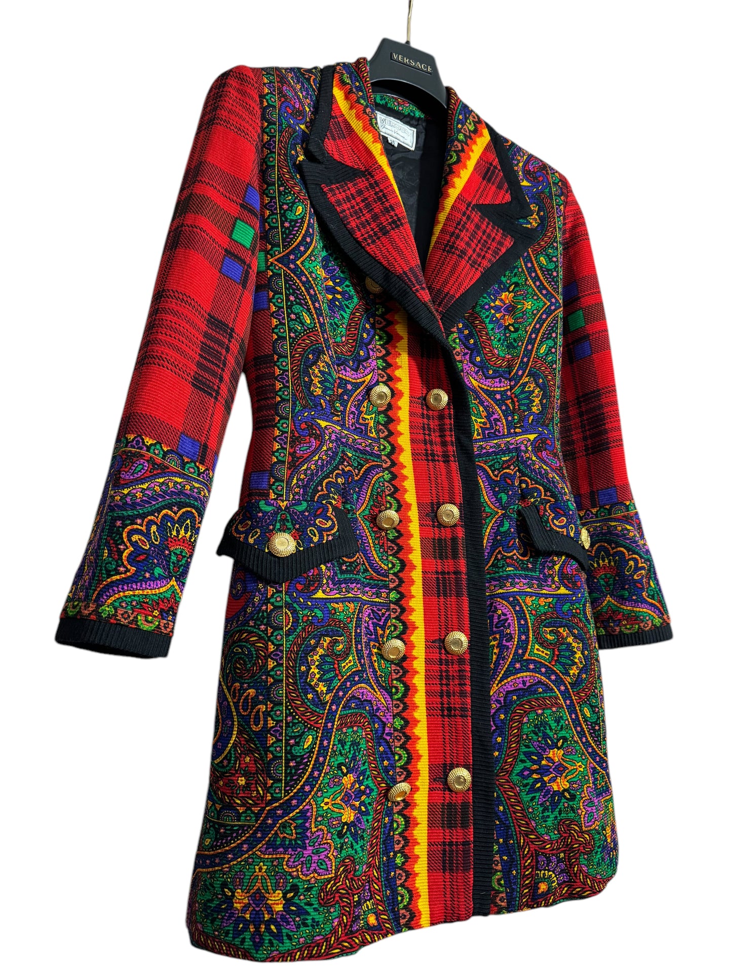 Versus Gianni Versace - Cappotto Vintage Tartan e Paisley (42)