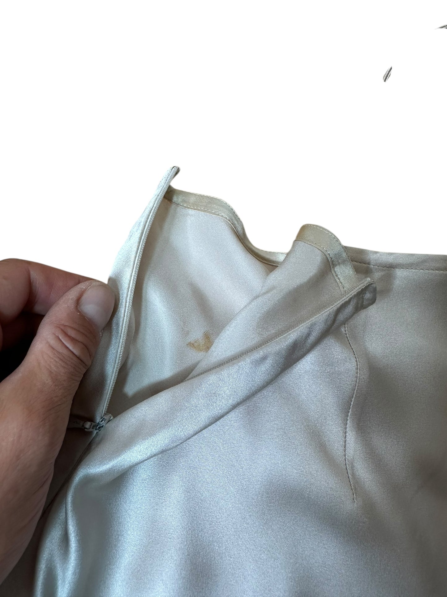 Prada gonna vintage in seta con cintura (M)