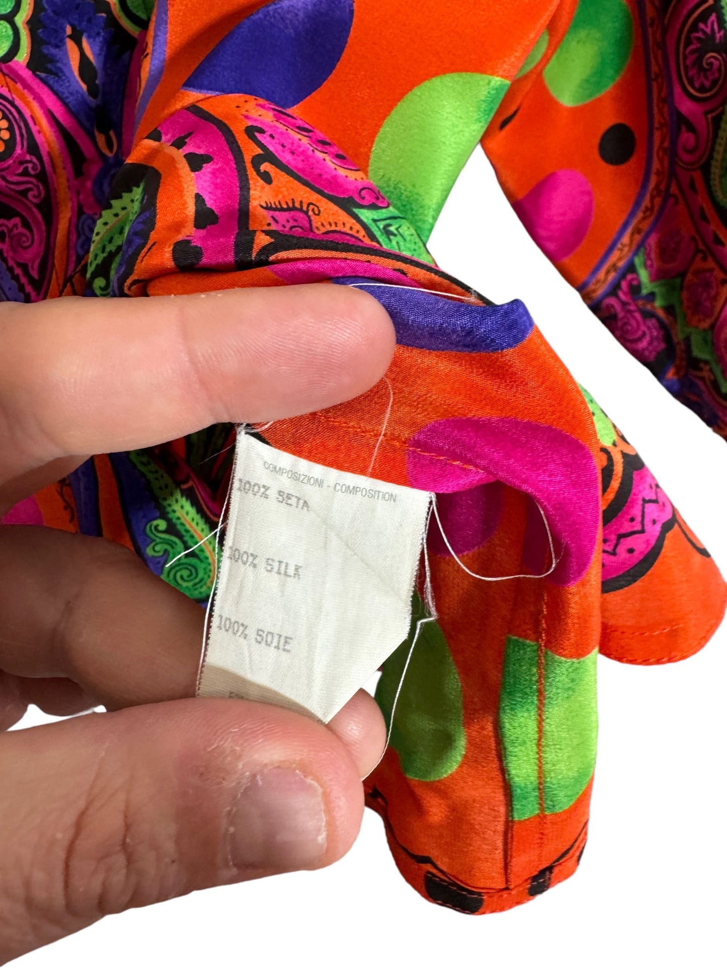 Gianni Versace camicia vintage anni 90s in seta