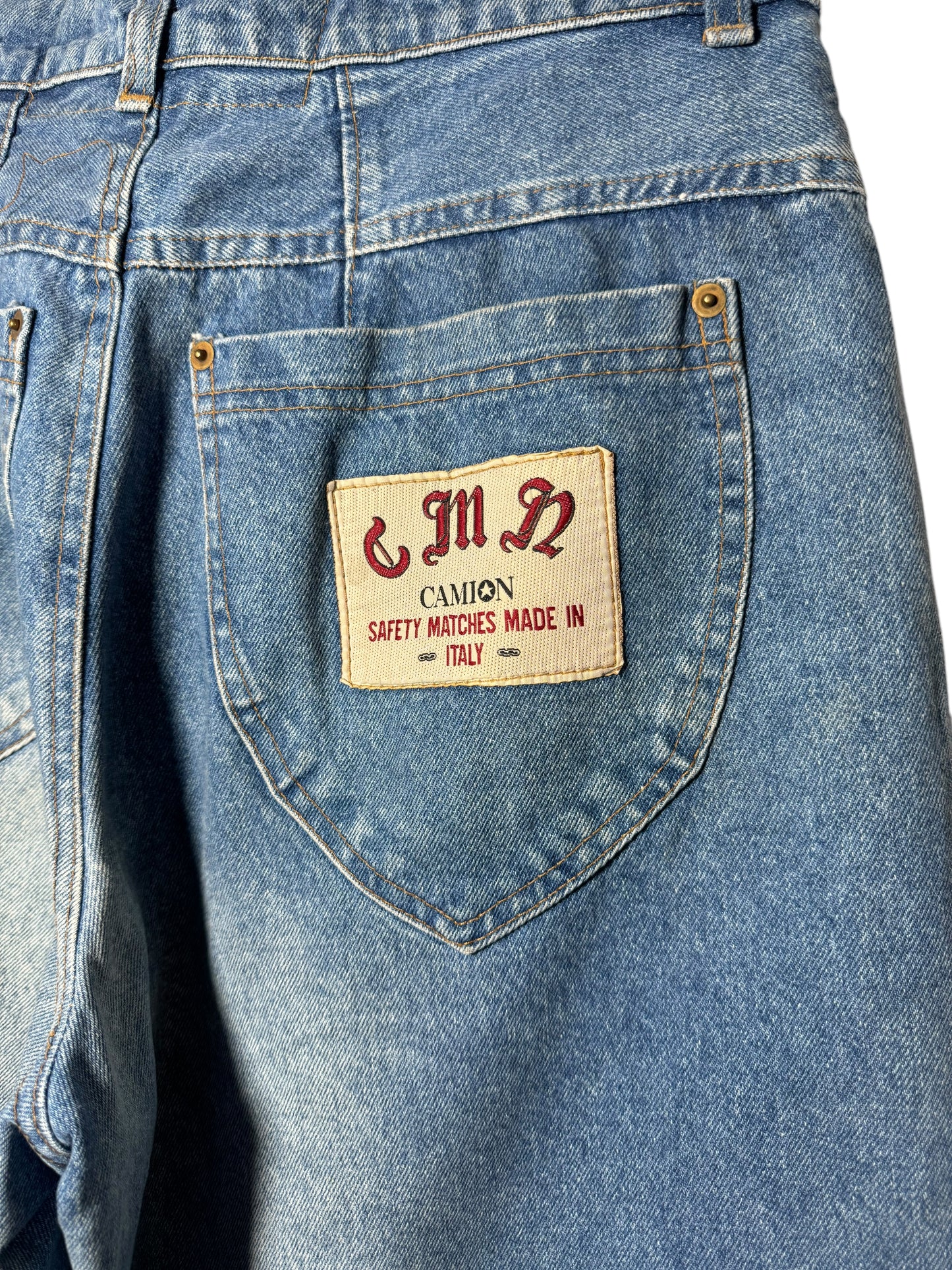 Pantaloni Jeans vintage con stampa (M)