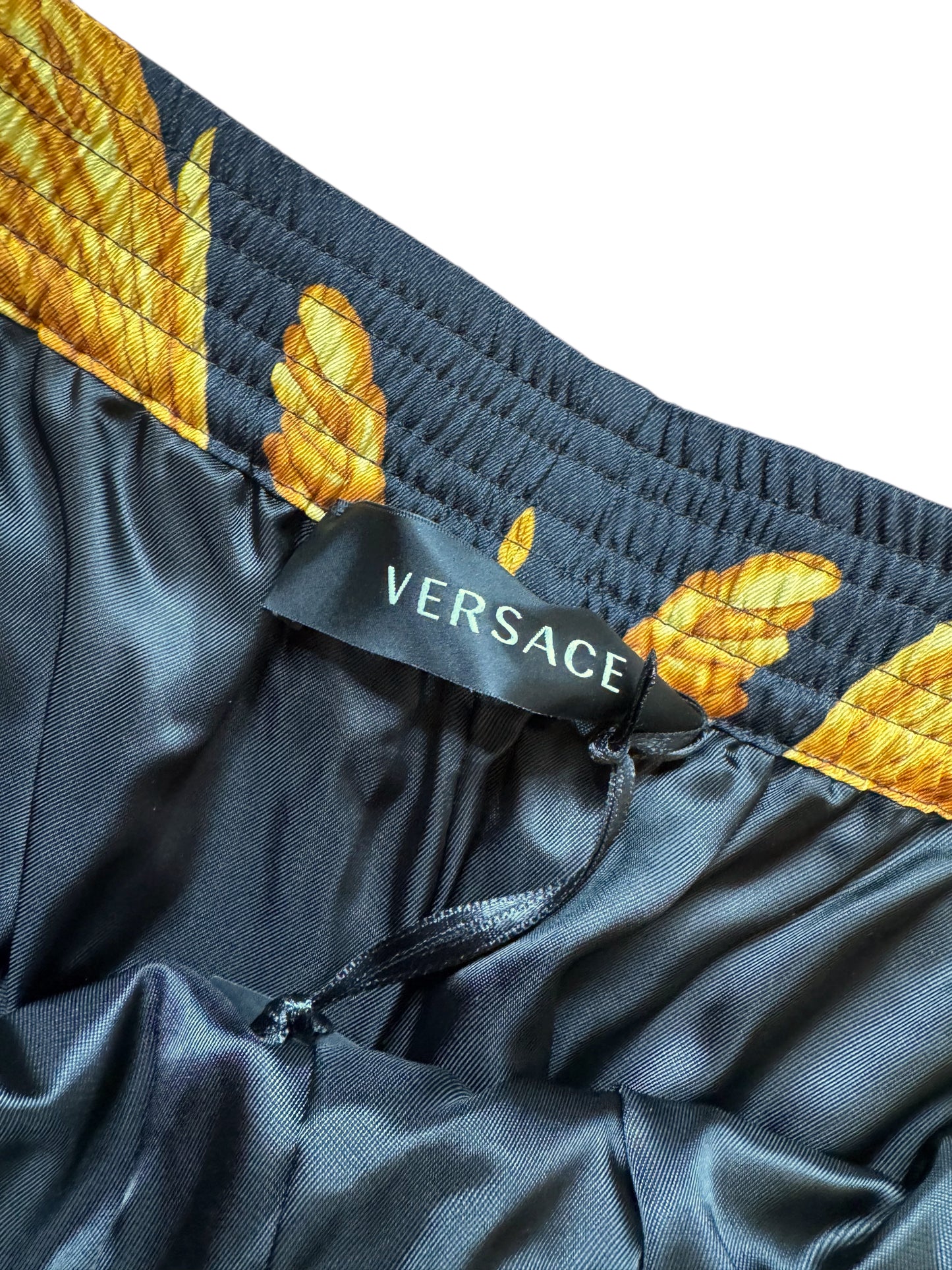 Versace Shorts Uomo Barocco Nero Oro Taglia 54
