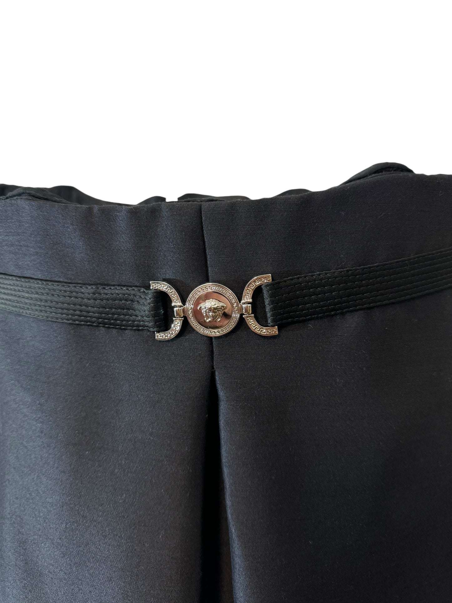 Versace mini abito a bustier in lana e seta (38)