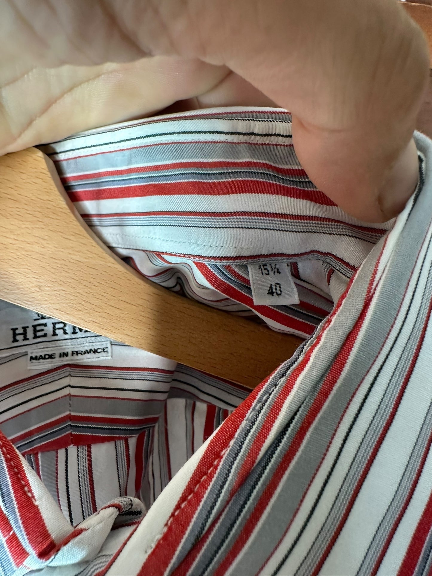 Hermès camicia maschile a righe (M)