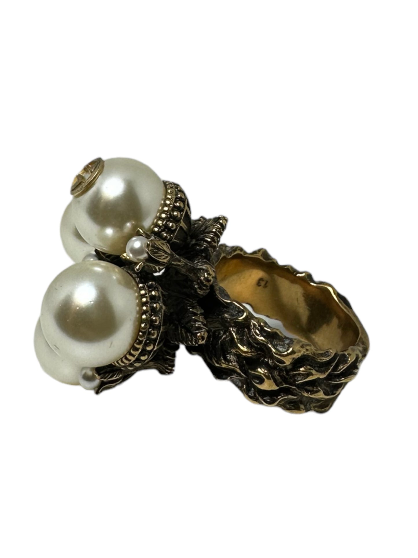 Gucci anello con perle