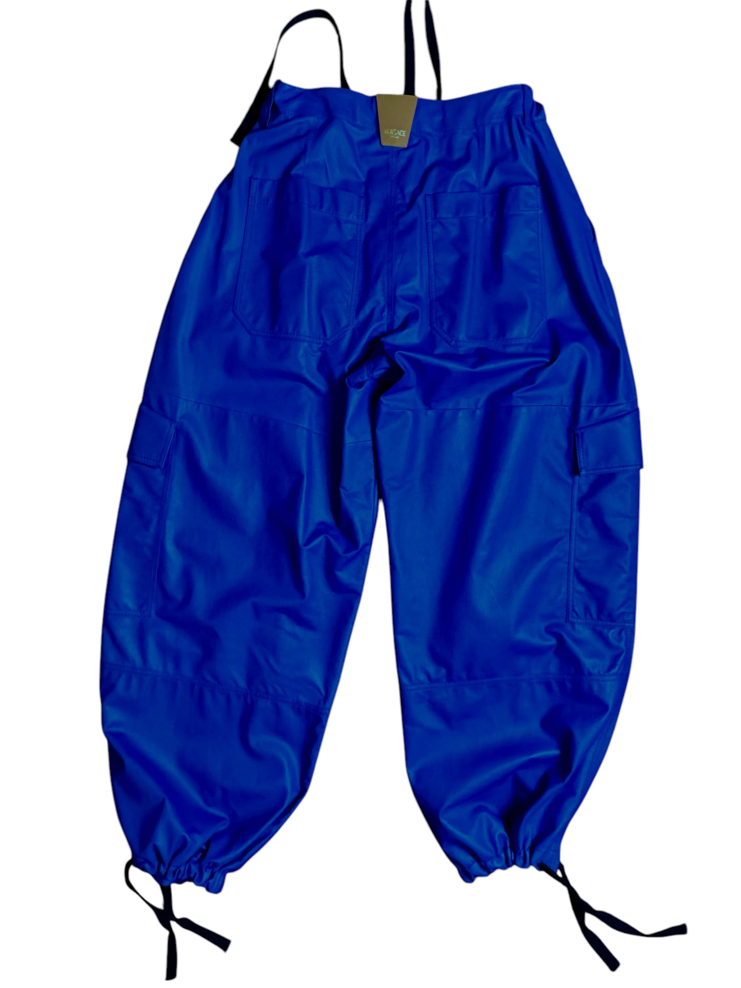 Pantaloni Cargo in Pelle Versace - Blu Elettrico - Taglia 48